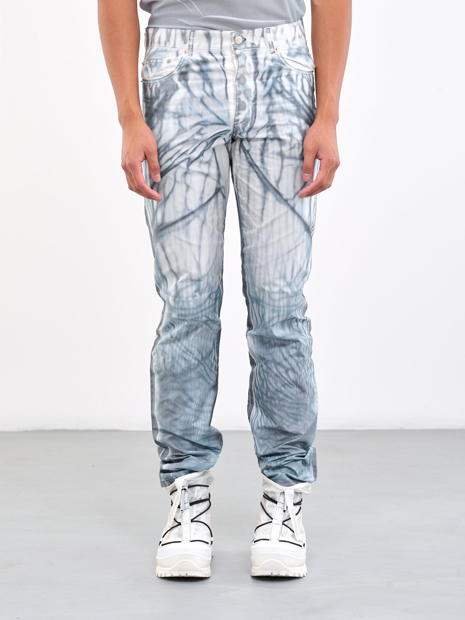 WGS Airbag Slim Trousers (RMA-T09-WHITE-BLACK-PRINT)
