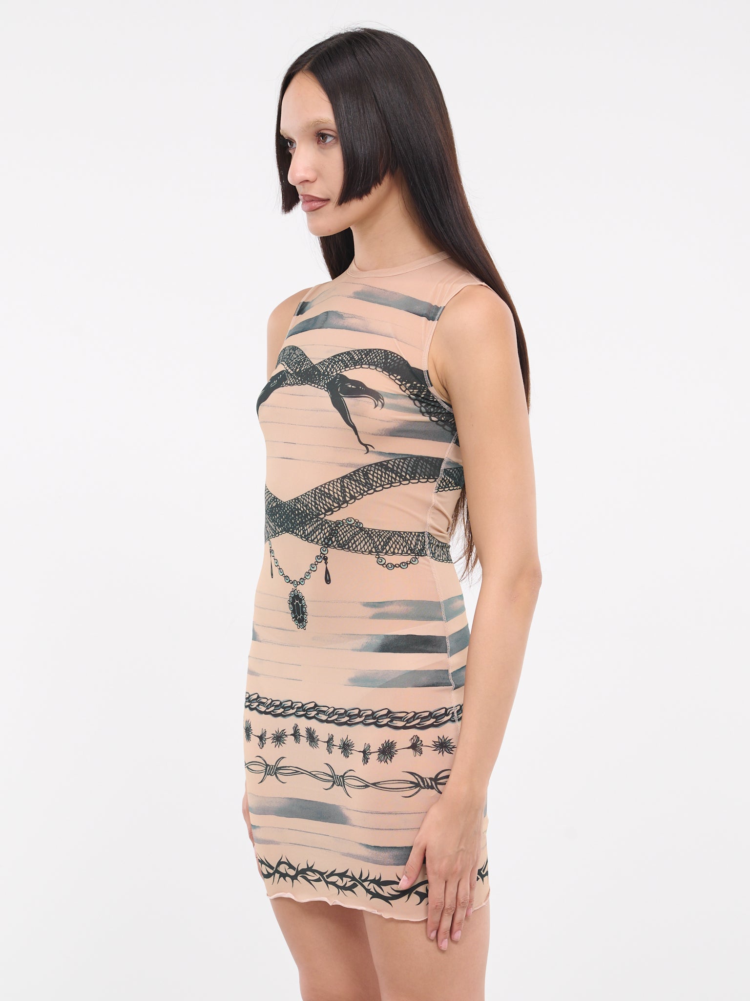 KNWLS Trompe l'oeil Tattoo Dress (RO062-J523-630200-MULTI)
