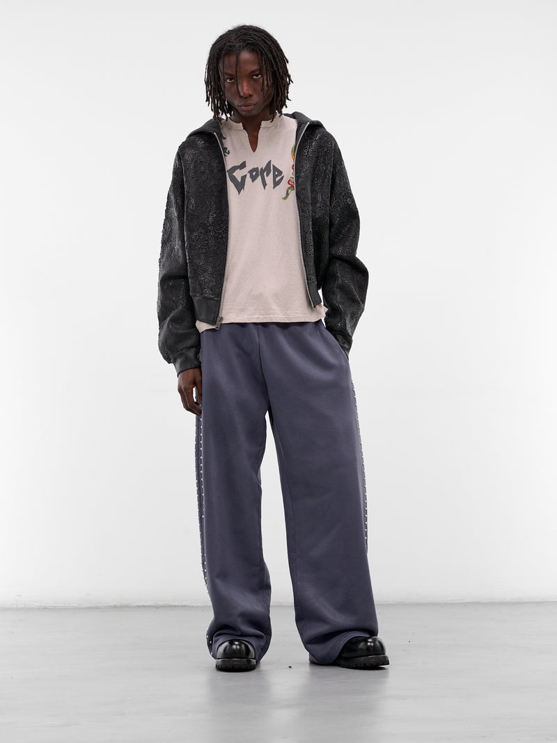Blue Bullet Jersey Relaxed Sweatpants (BULLET-SWETPANTS-BLUE)
