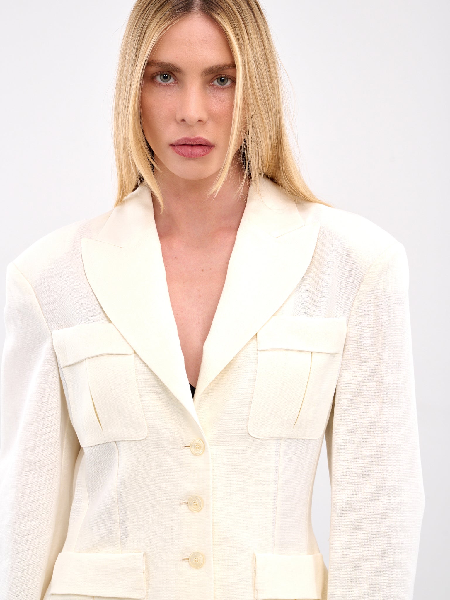 Tailored Cargo Blazer (ROWA15170ARA372-WHITE)