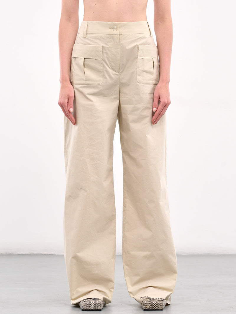 Wide Leg Cargo Pants (ROWA30161RRA097-ECRU)