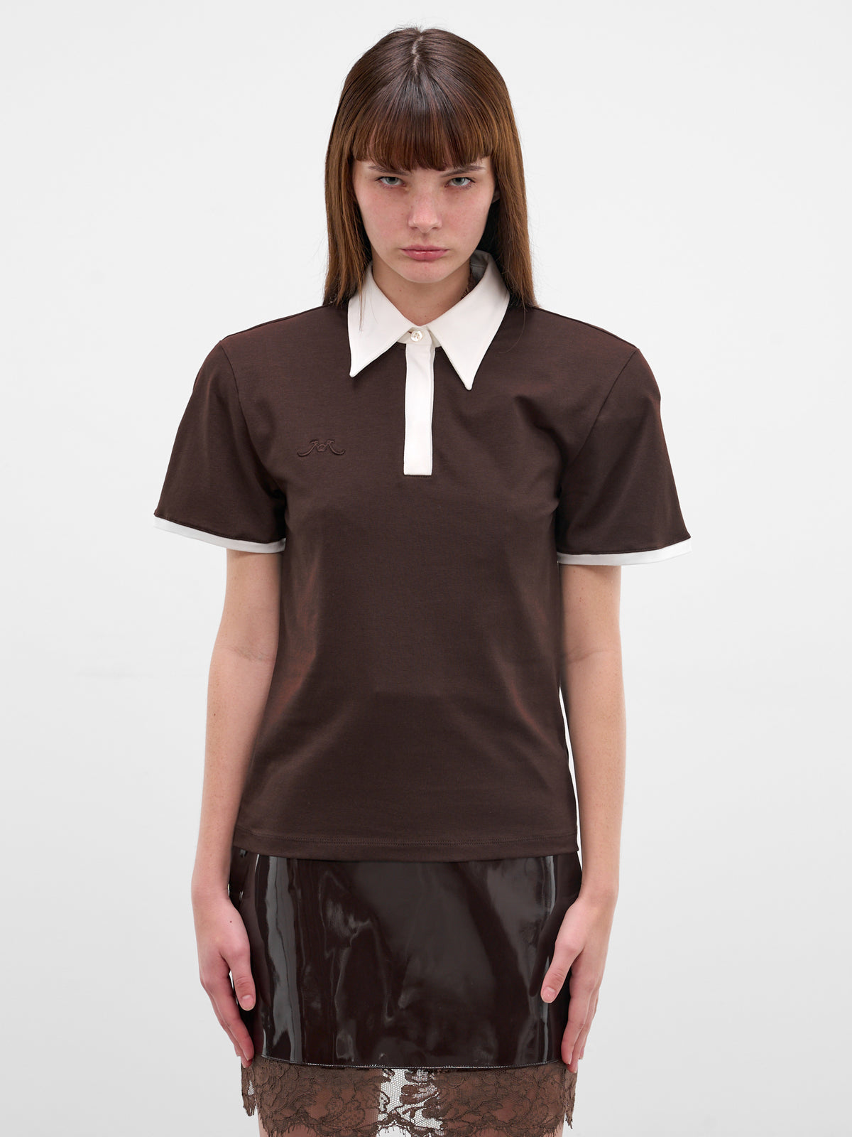 Brown Shoulder Pads Jersey Polo (RR-J111-V2-BROWN)