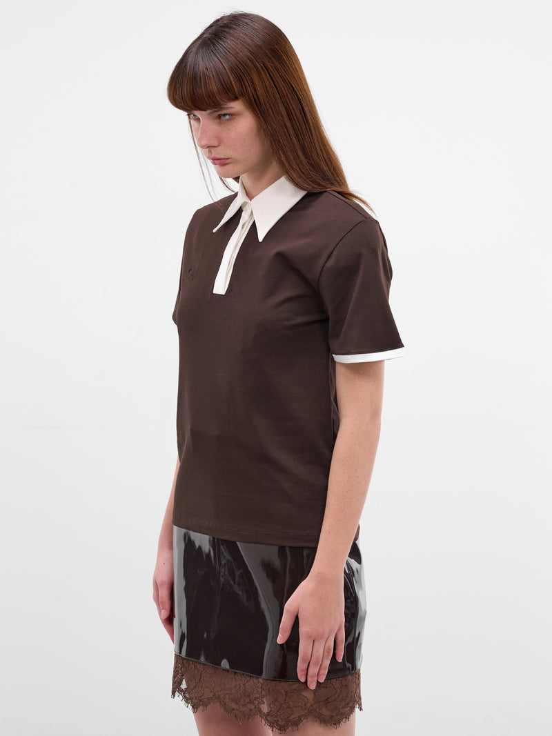 Brown Shoulder Pads Jersey Polo (RR-J111-V2-BROWN)