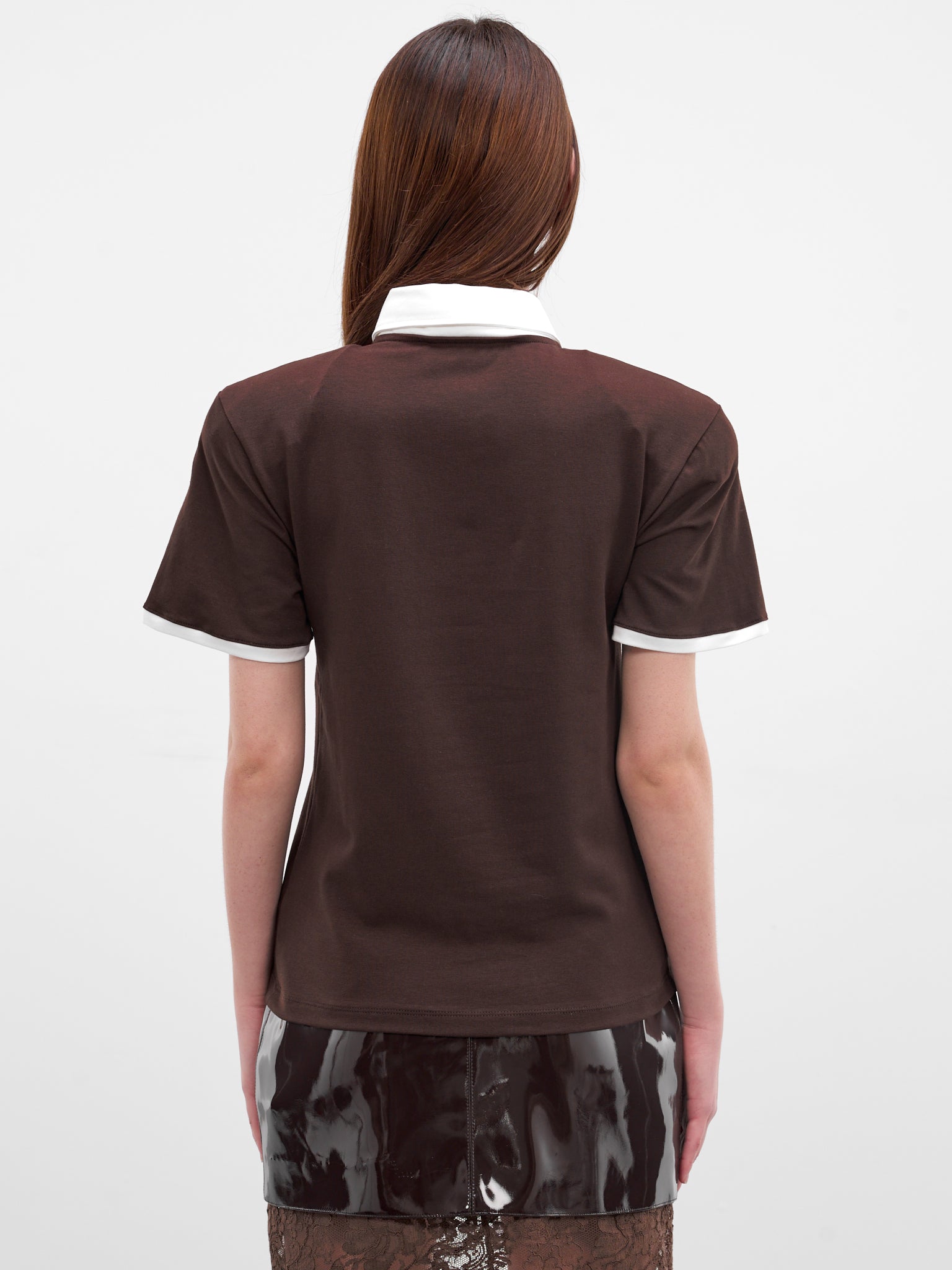 Brown Shoulder Pads Jersey Polo (RR-J111-V2-BROWN)