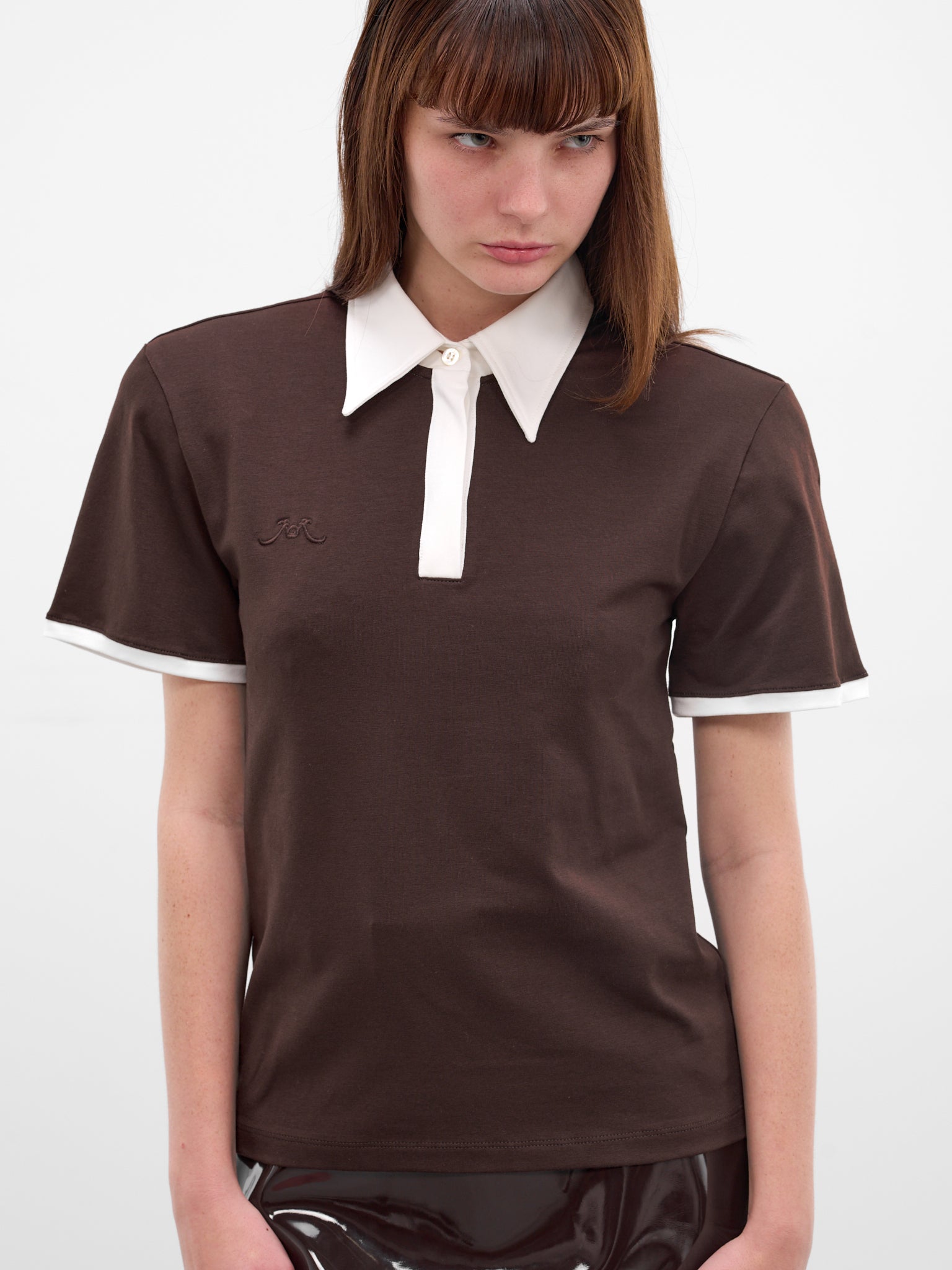 Brown Shoulder Pads Jersey Polo (RR-J111-V2-BROWN)