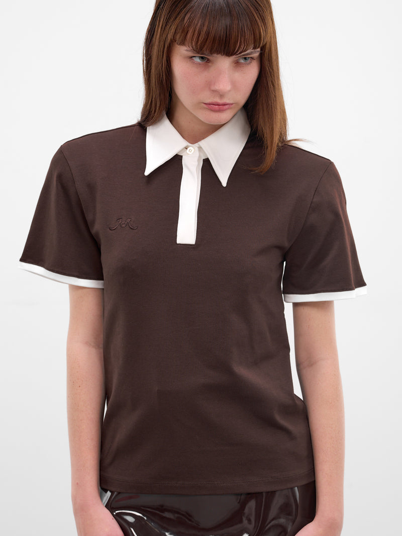 Brown Shoulder Pads Jersey Polo (RR-J111-V2-BROWN)
