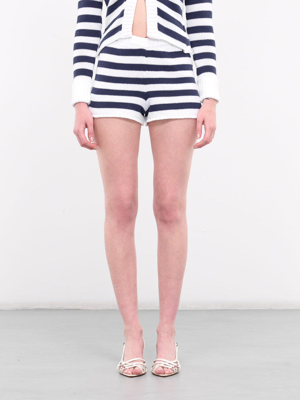 Striped Knit Shorts (RR-K021-BLUE-WHITE)