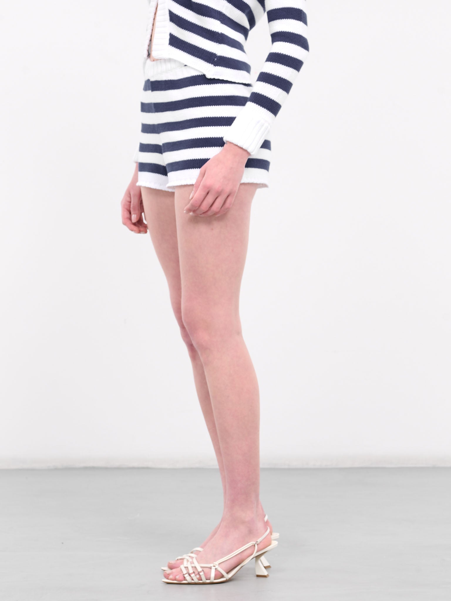 Striped Knit Shorts (RR-K021-BLUE-WHITE)