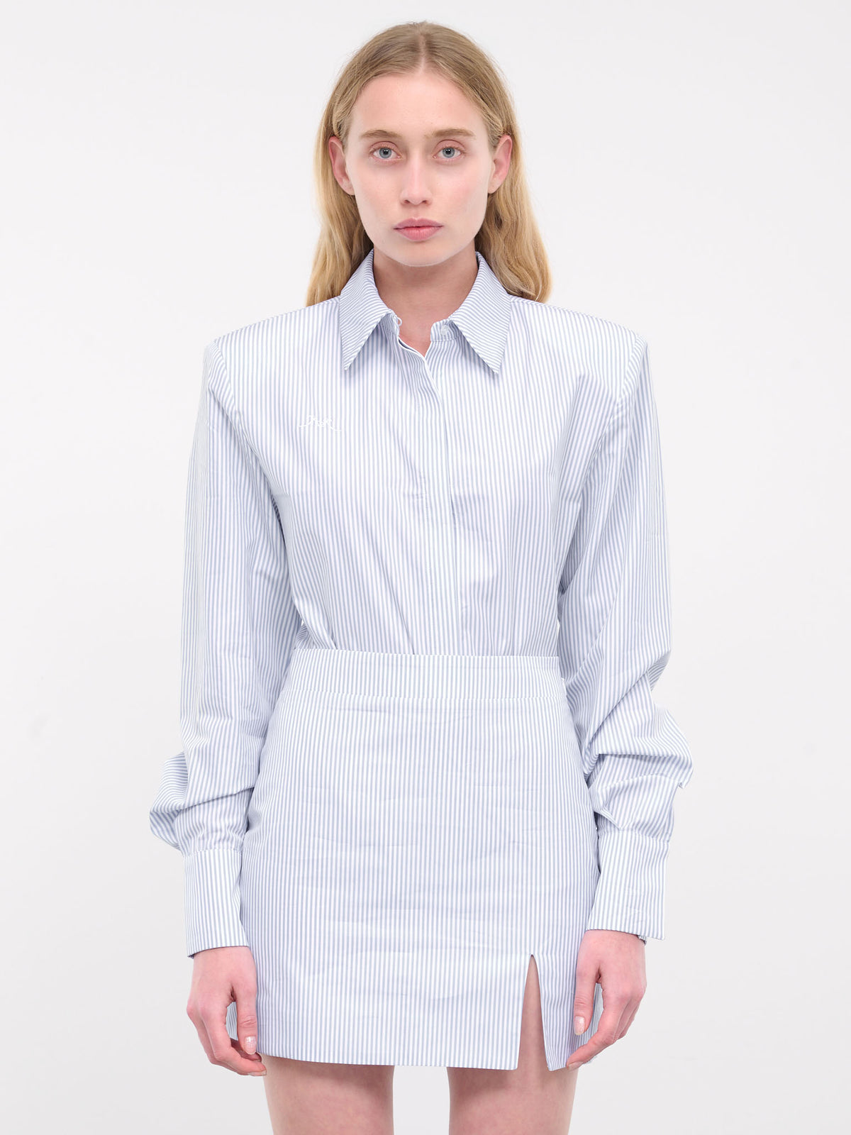 Poplin Classic Shirt (RR182-N-V2-BLUE-WHITE)