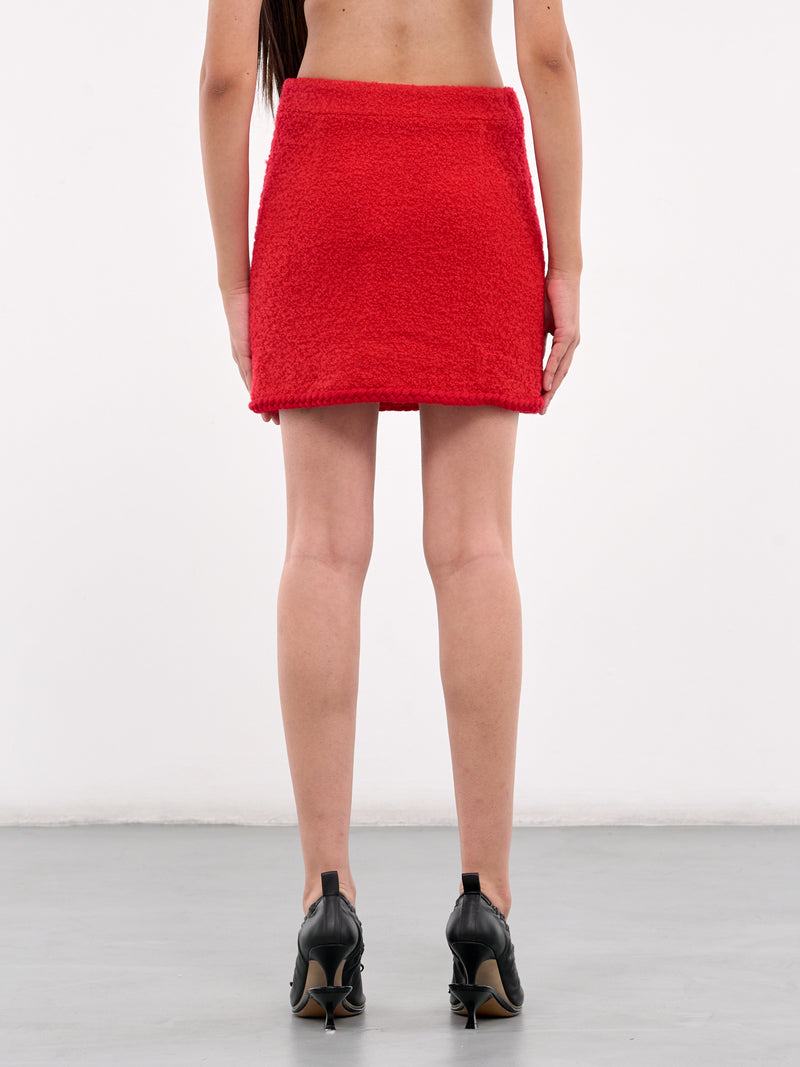 Tweed Mini Skirt (RR255-RED)