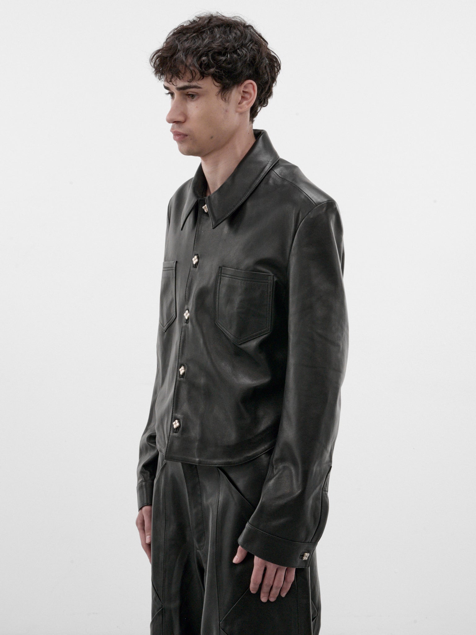 Ruedo Black Cropped Leather Jacket (RUEDO-CROPPED-JACKET-BLACK)