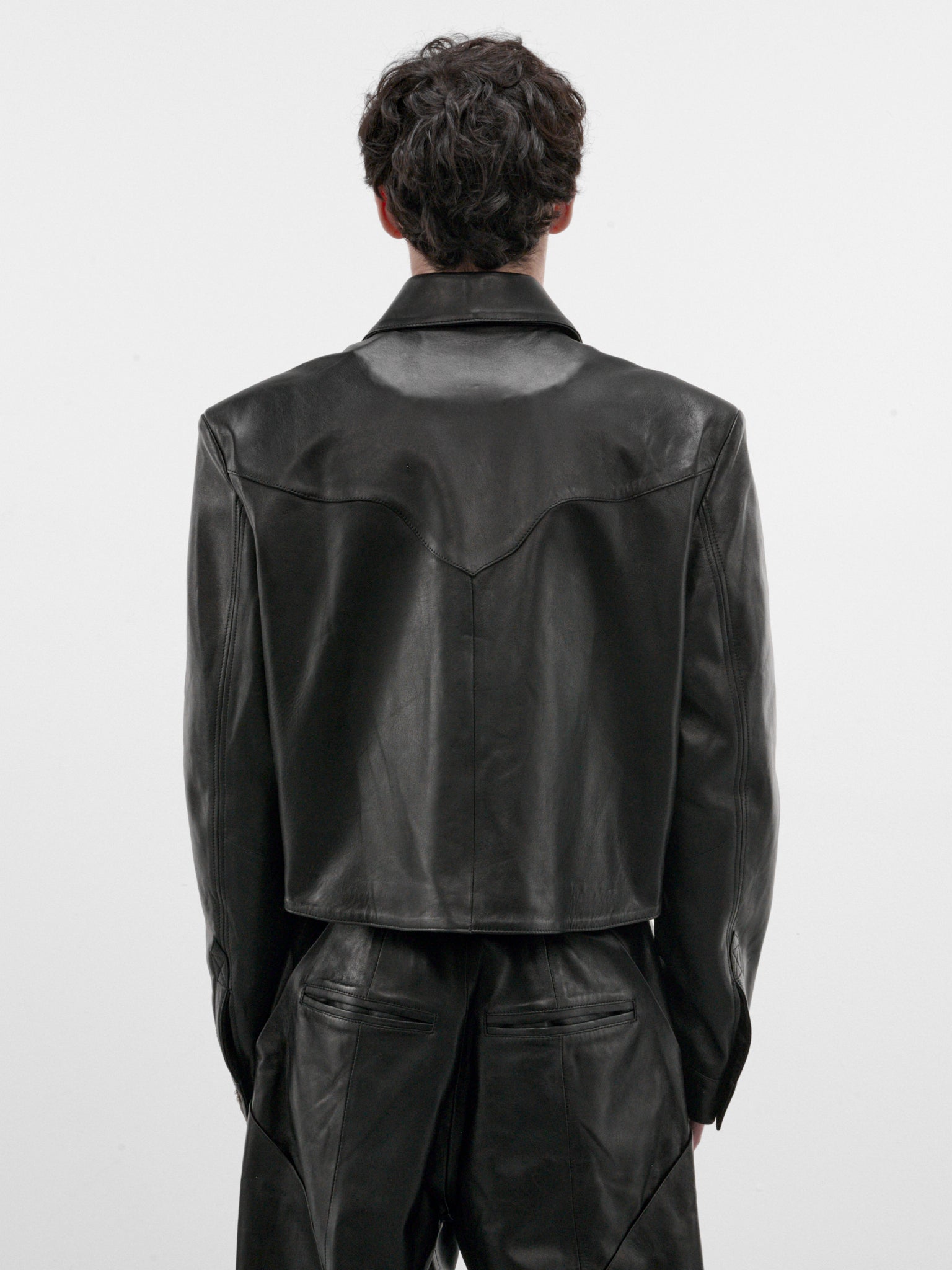 Ruedo Black Cropped Leather Jacket (RUEDO-CROPPED-JACKET-BLACK)