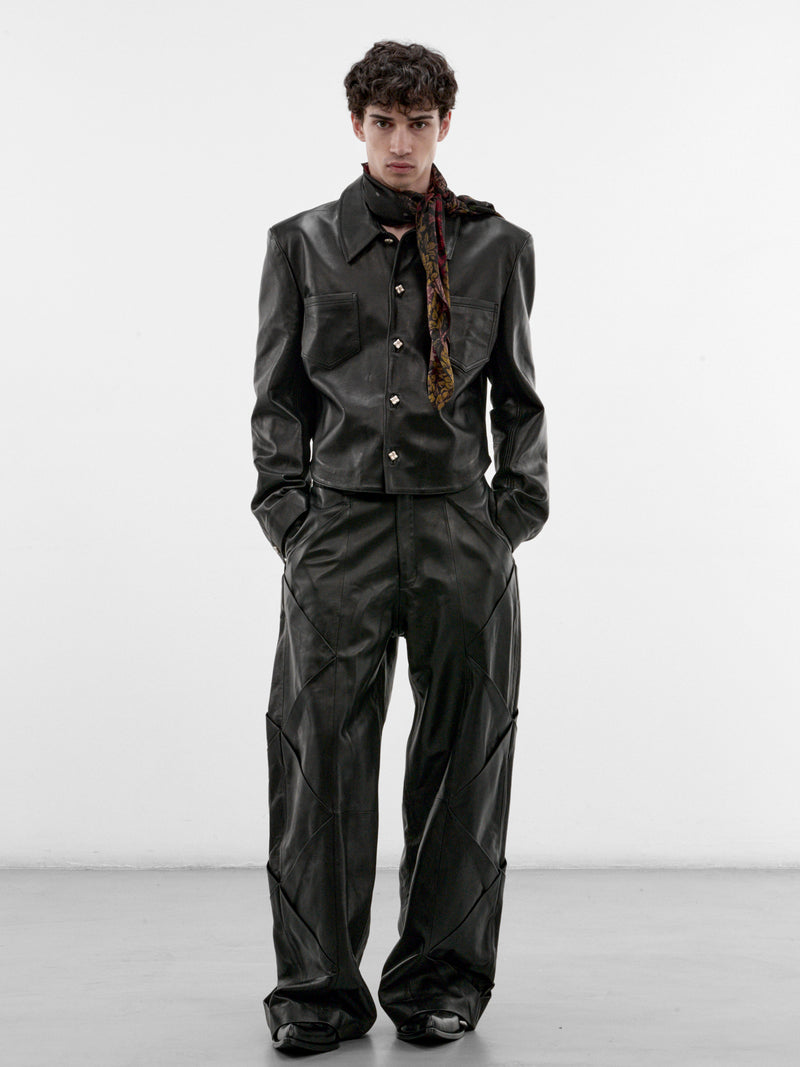 Cruces Black Leather Pants (CRUCES-PANTS-BLACK)