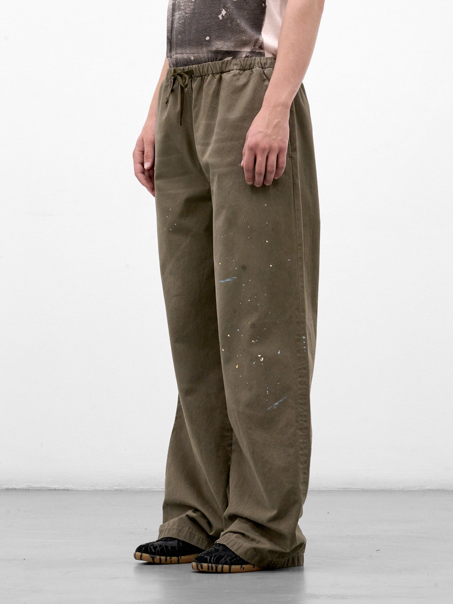 Green Cotton Wide Leg Trousers (RW-MN-TROU000010-DUSTY-GREEN)