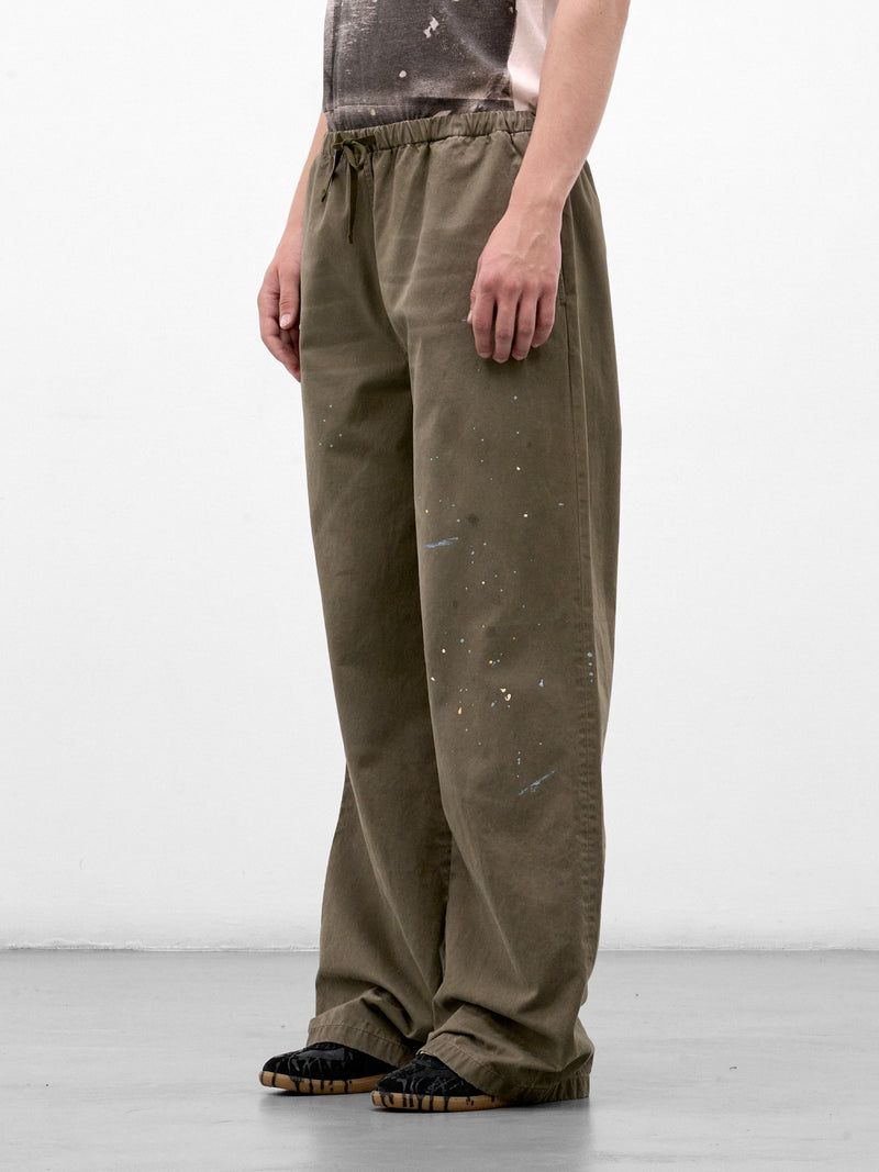 Green Cotton Wide Leg Trousers (RW-MN-TROU000010-DUSTY-GREEN)