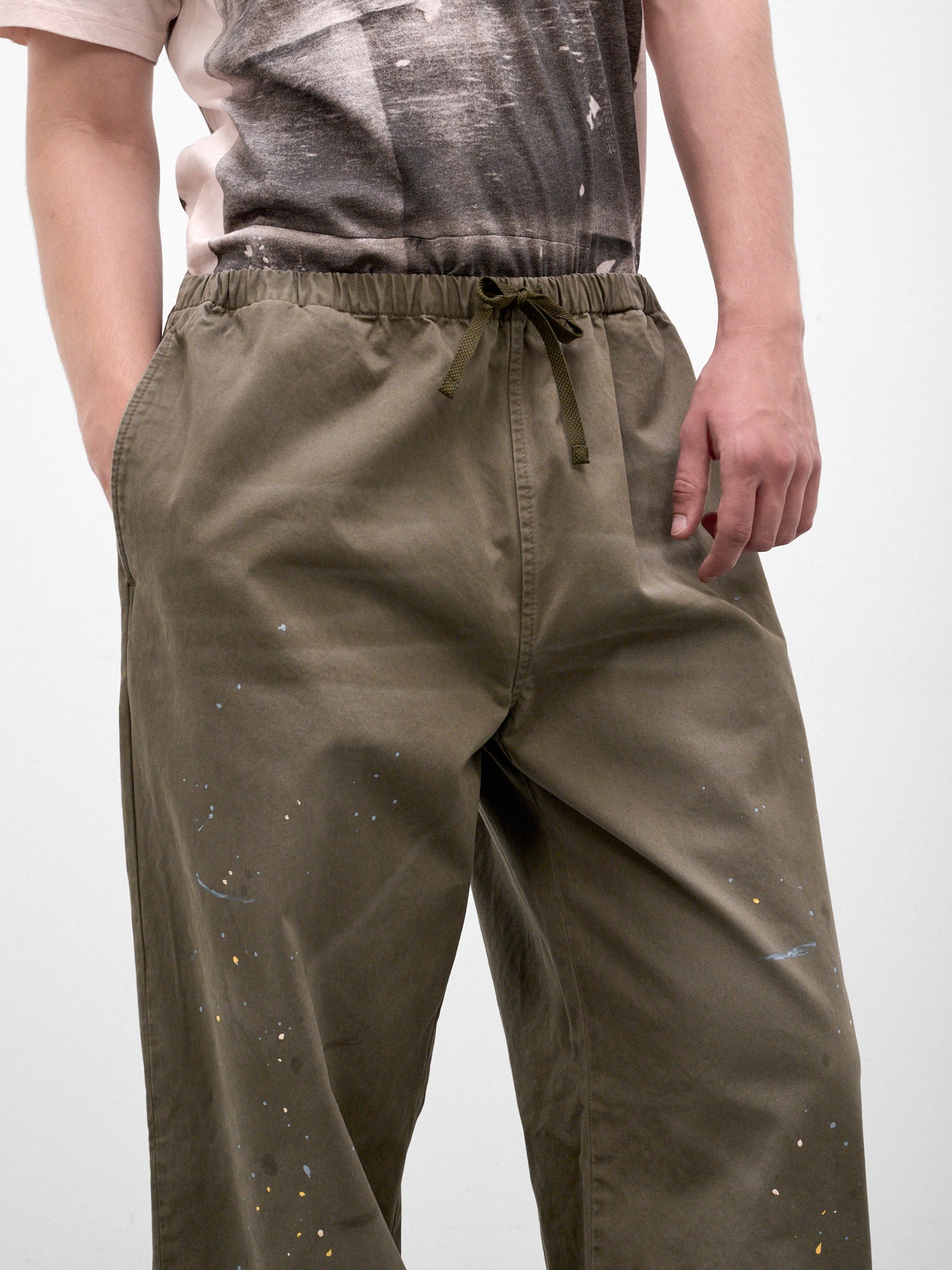 Green Cotton Wide Leg Trousers (RW-MN-TROU000010-DUSTY-GREEN)