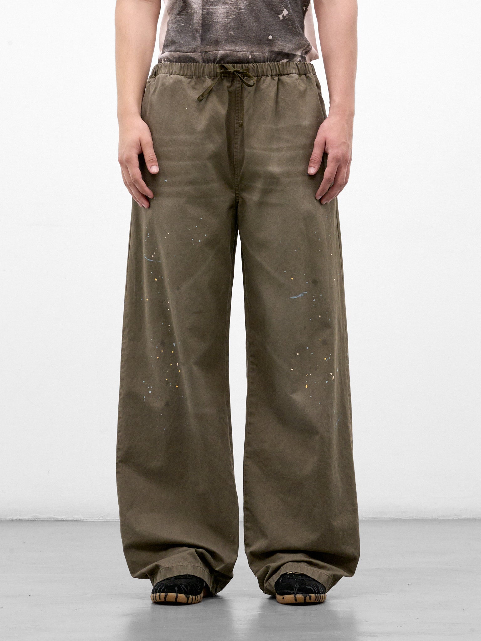 Green Cotton Wide Leg Trousers (RW-MN-TROU000010-DUSTY-GREEN)