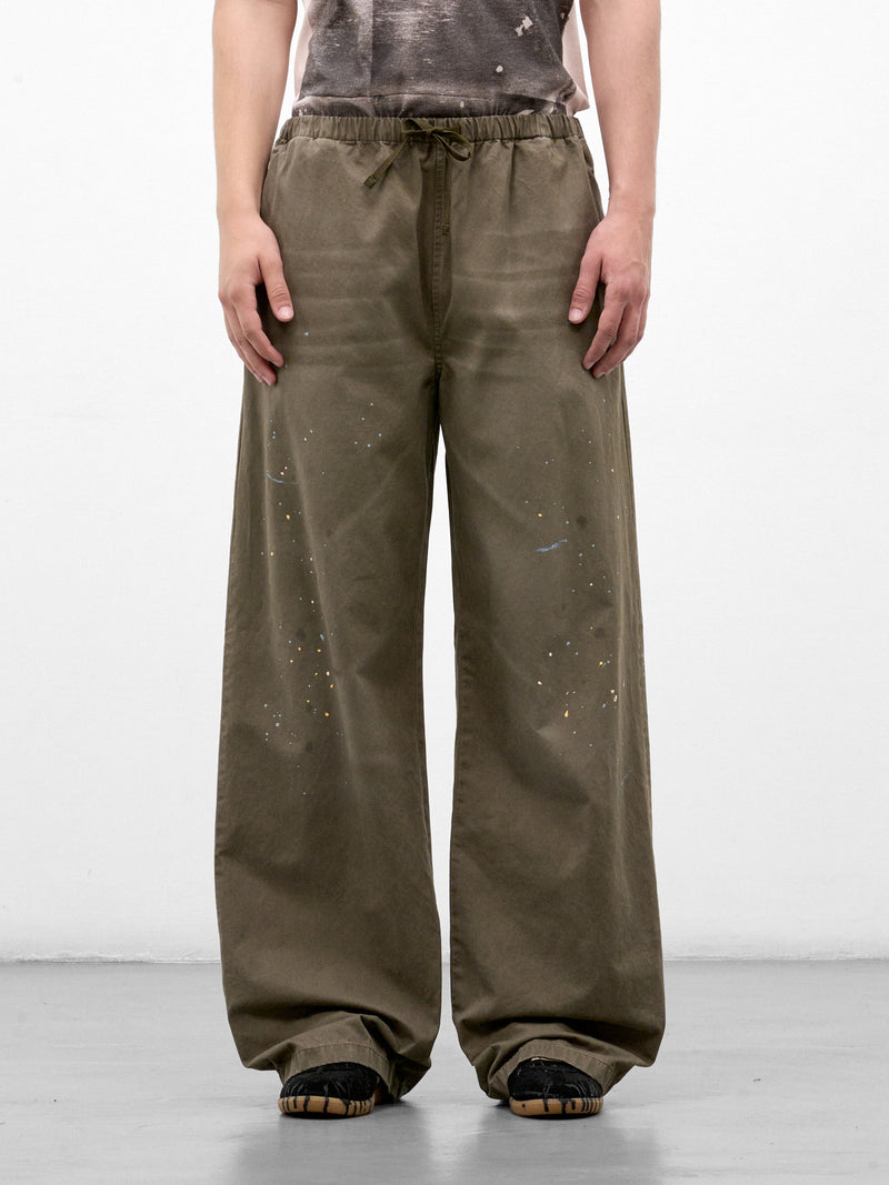 Green Cotton Wide Leg Trousers (RW-MN-TROU000010-DUSTY-GREEN)
