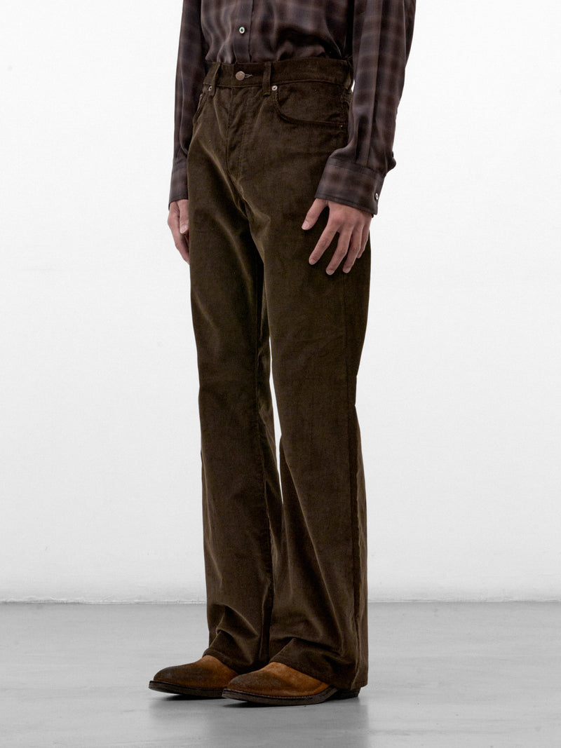 Brown Corduroy Flared Trousers (RW-MN-TROU000060-DARK-BROWN)