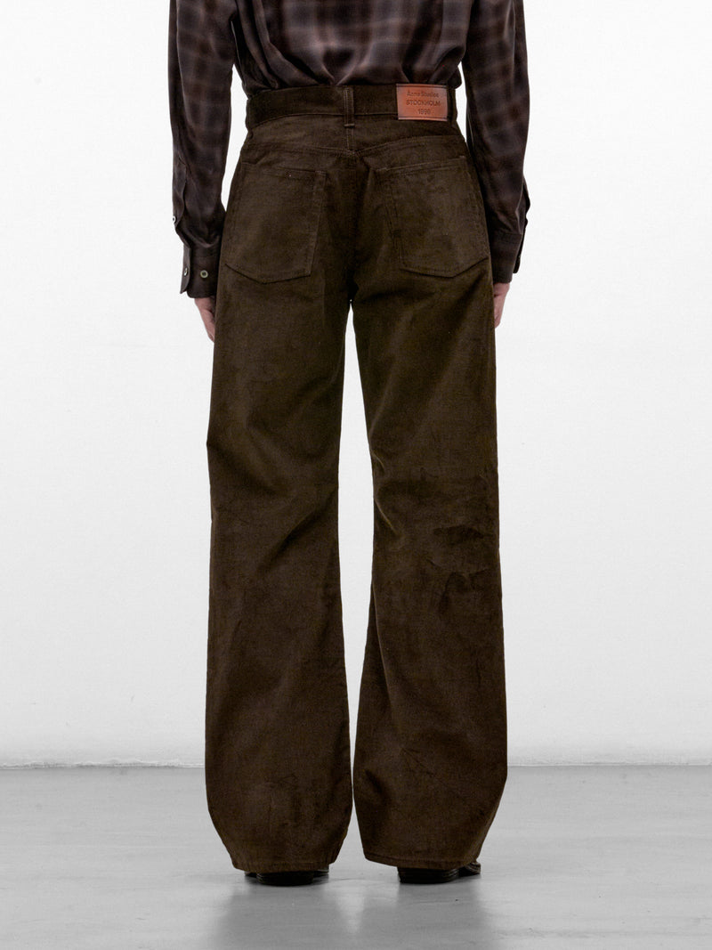 Brown Corduroy Flared Trousers (RW-MN-TROU000060-DARK-BROWN)