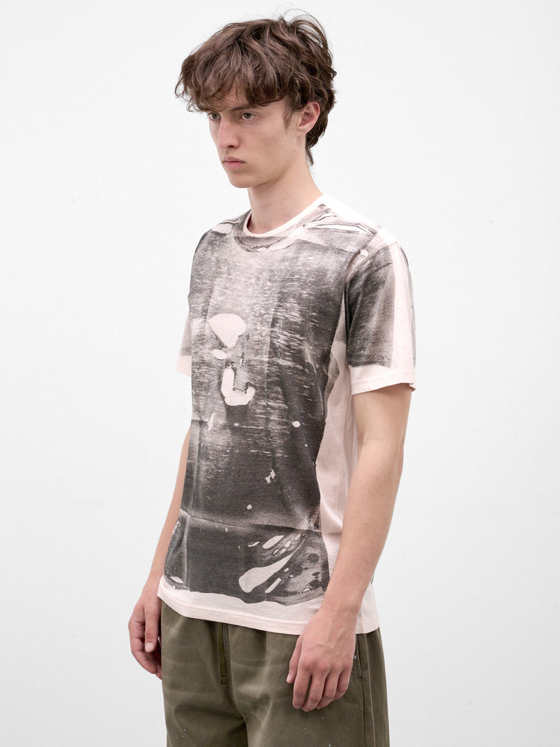 Pink Trompe L'oeil Vintage Tee (RW-MN-TSHI000011-PINK-GREY)