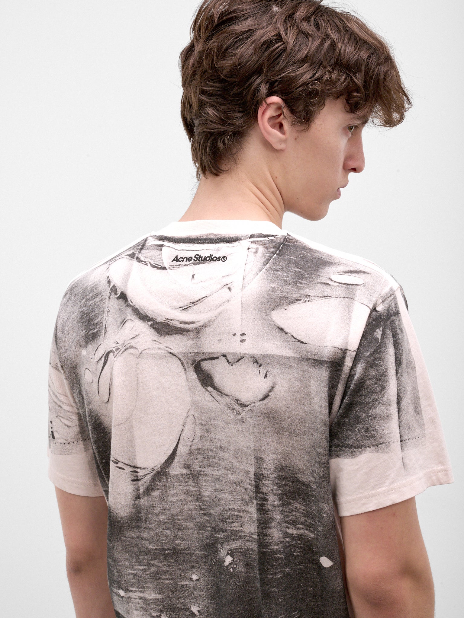 Pink Trompe L'oeil Vintage Tee (RW-MN-TSHI000011-PINK-GREY)