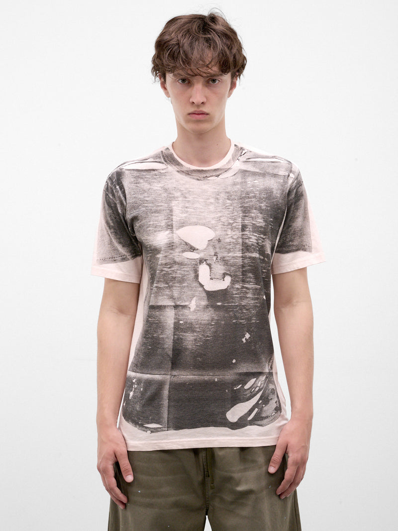 Pink Trompe L'oeil Vintage Tee (RW-MN-TSHI000011-PINK-GREY)