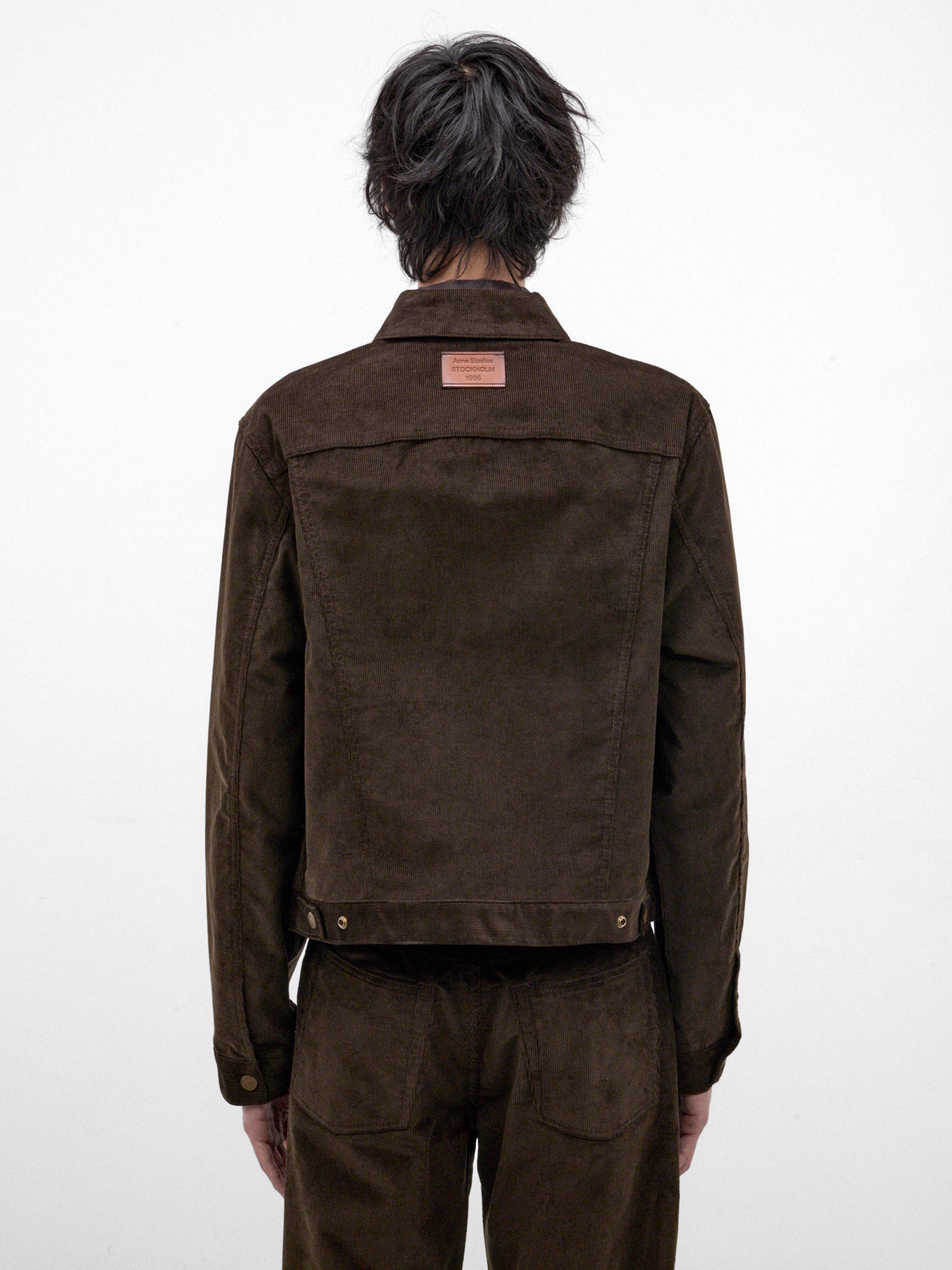 Brown Corduroy Trucker Jacket (RW-UX-OUTW000006-DARK-BROWN)