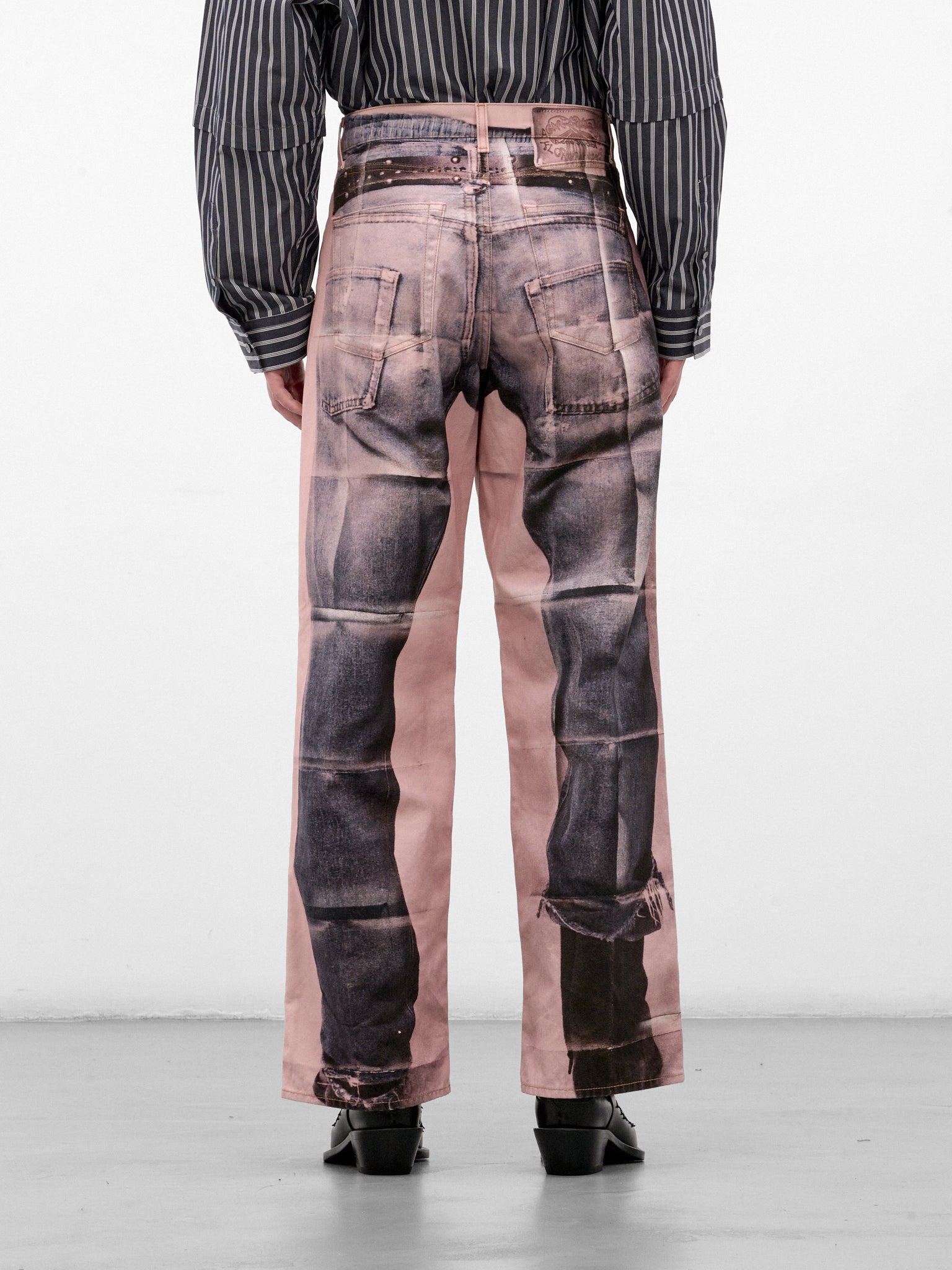 Pink Trompe L'oeil Wide Jeans (RW-UX-TROU000005-PINK-BLUE)