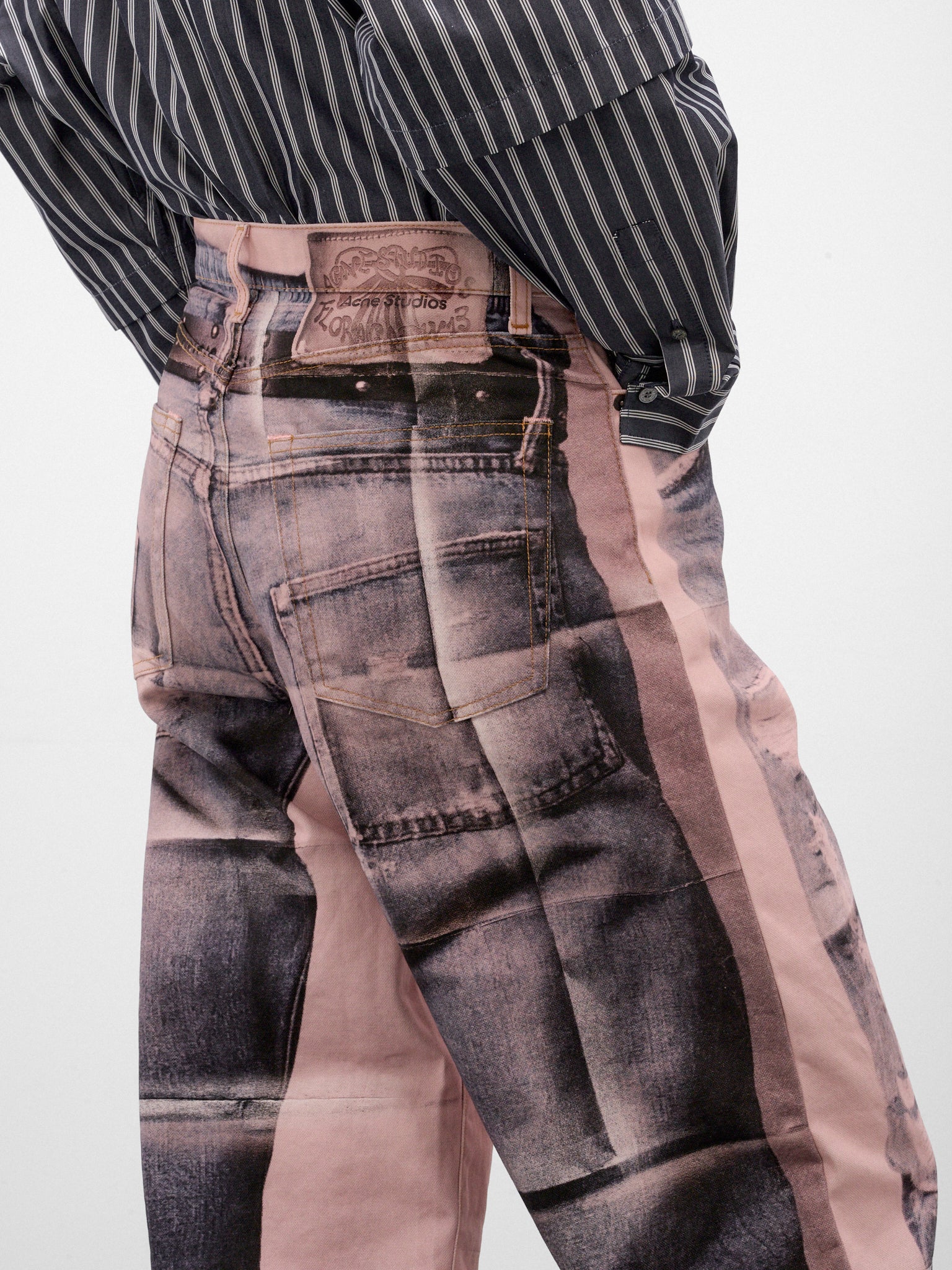 Pink Trompe L'oeil Wide Jeans (RW-UX-TROU000005-PINK-BLUE)
