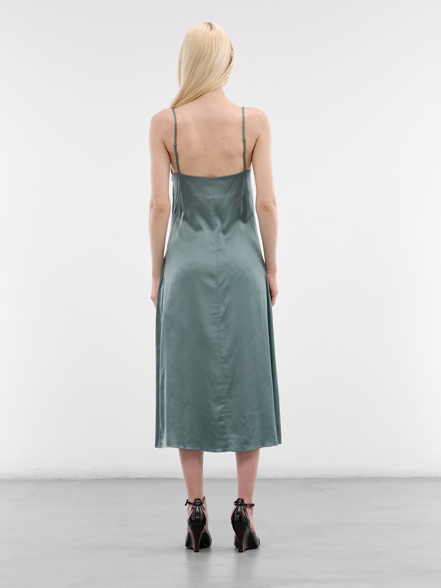 Green Lace Panel Midi Dress (RW-WN-DRES000022-SAGE-GREEN)