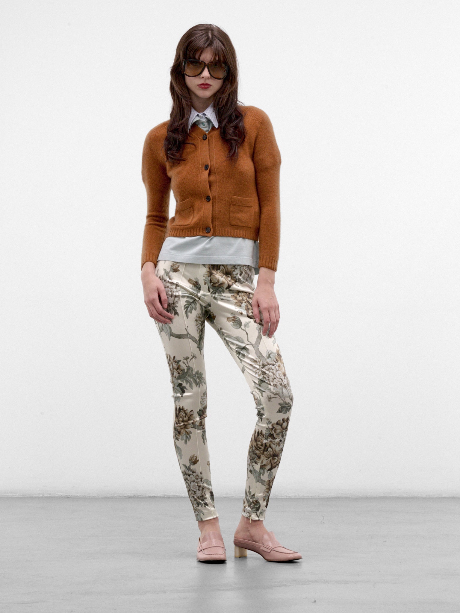 Brown Cashmere Slim Cardigan (RW-WN-KNIT000106-MID-BROWN)