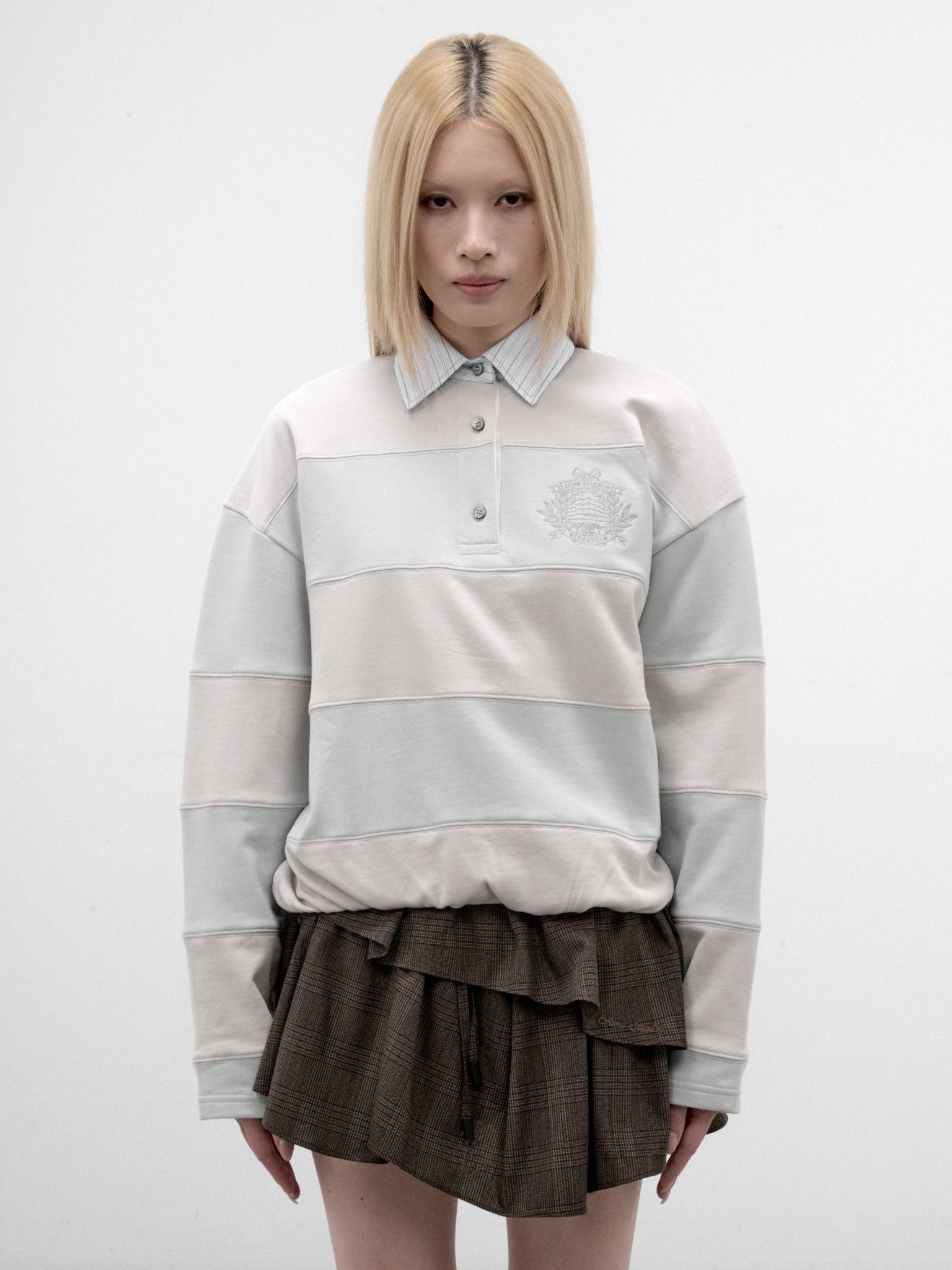 Color-Blocked Cotton Polo Sweater (RW-WN-SWEA000002-LIGHT-BLUE-GR)