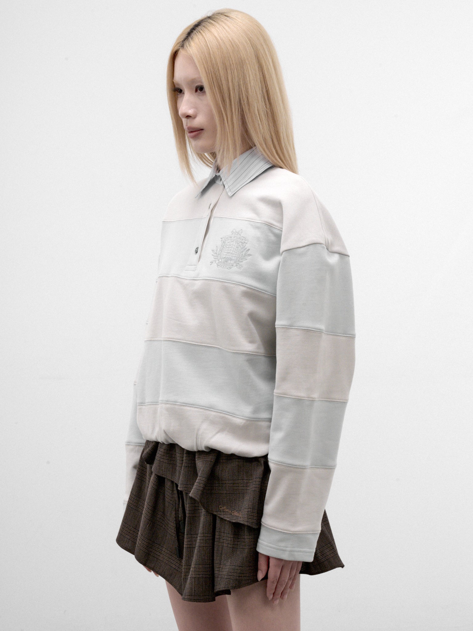 Color-Blocked Cotton Polo Sweater (RW-WN-SWEA000002-LIGHT-BLUE-GR)