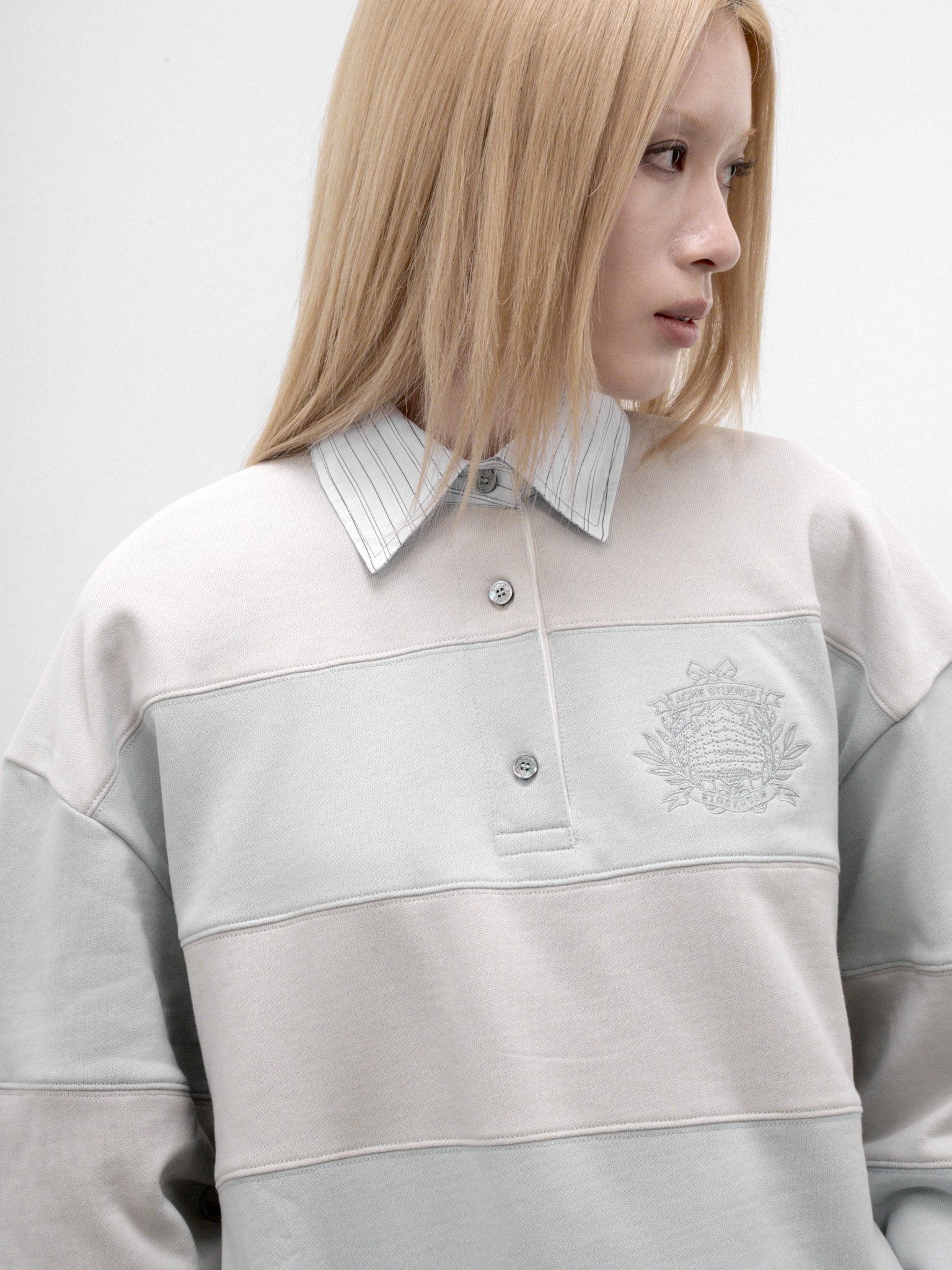 Color-Blocked Cotton Polo Sweater (RW-WN-SWEA000002-LIGHT-BLUE-GR)