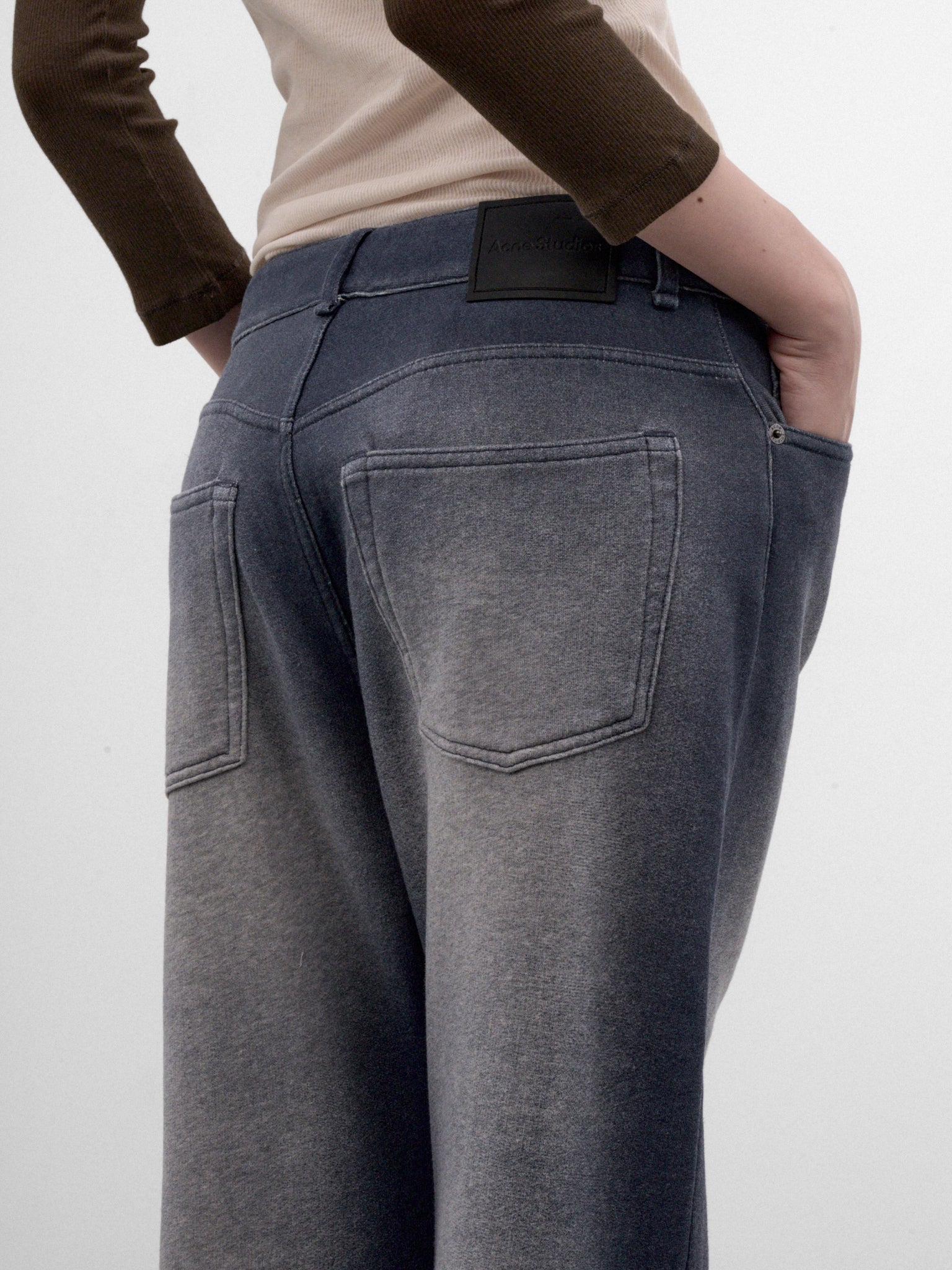 Washed Blue Relaxed Jeans (RW-WN-TROU000055-GREY-MELANGE)