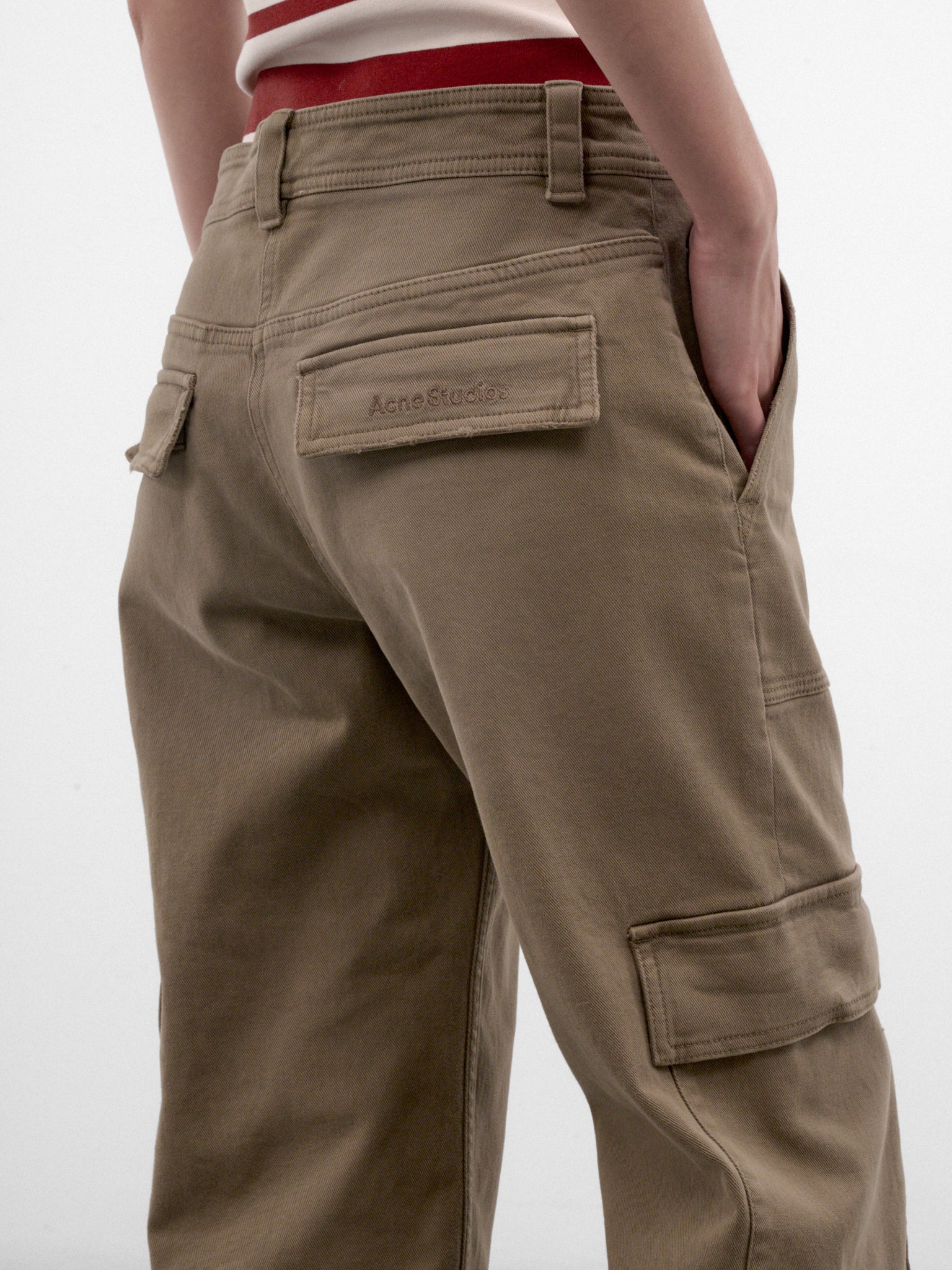 Camel Cotton Twil Cargo Pants (RW-WN-TROU000069-CAMEL-BEIGE)