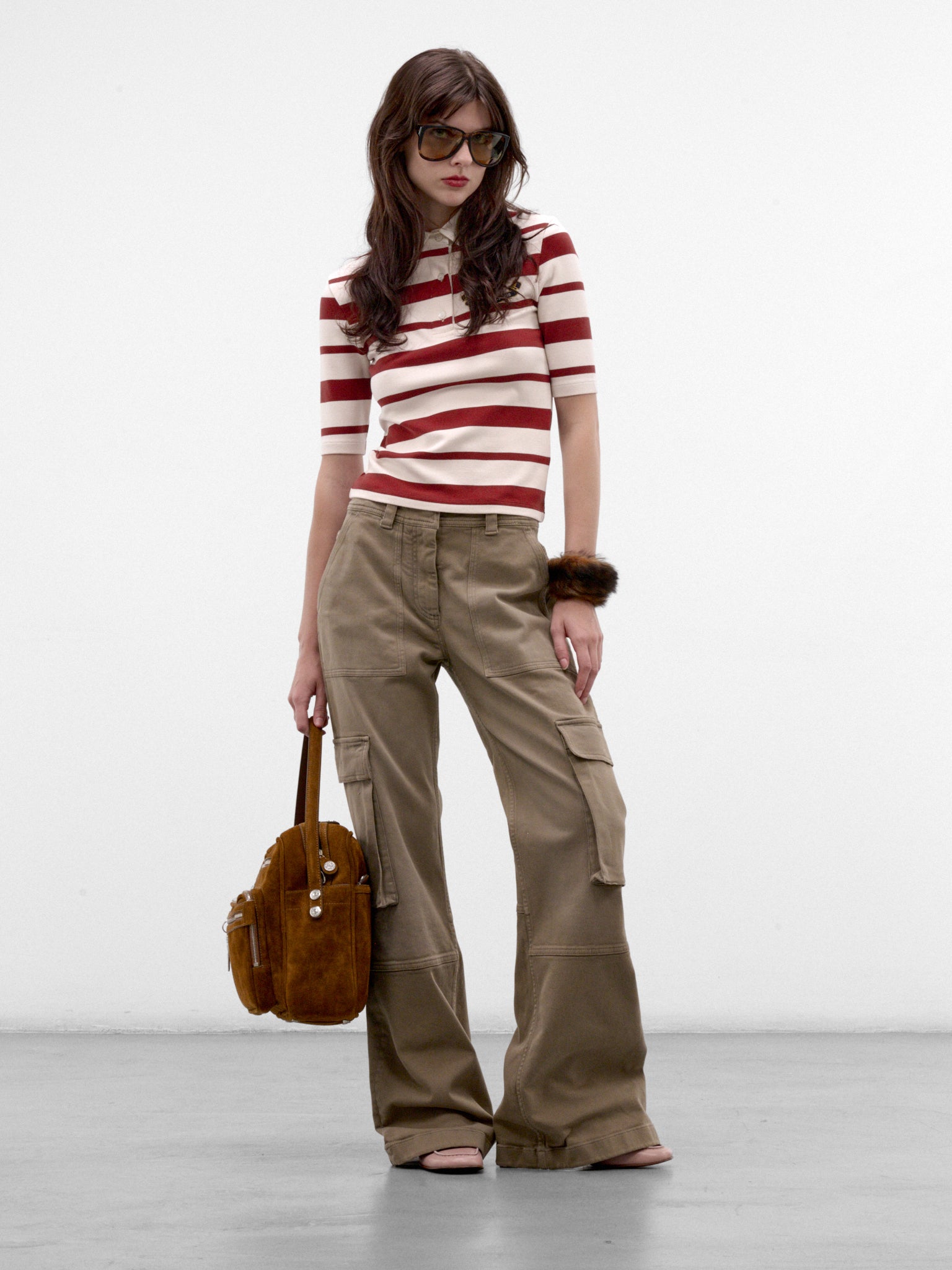 Camel Cotton Twil Cargo Pants (RW-WN-TROU000069-CAMEL-BEIGE)