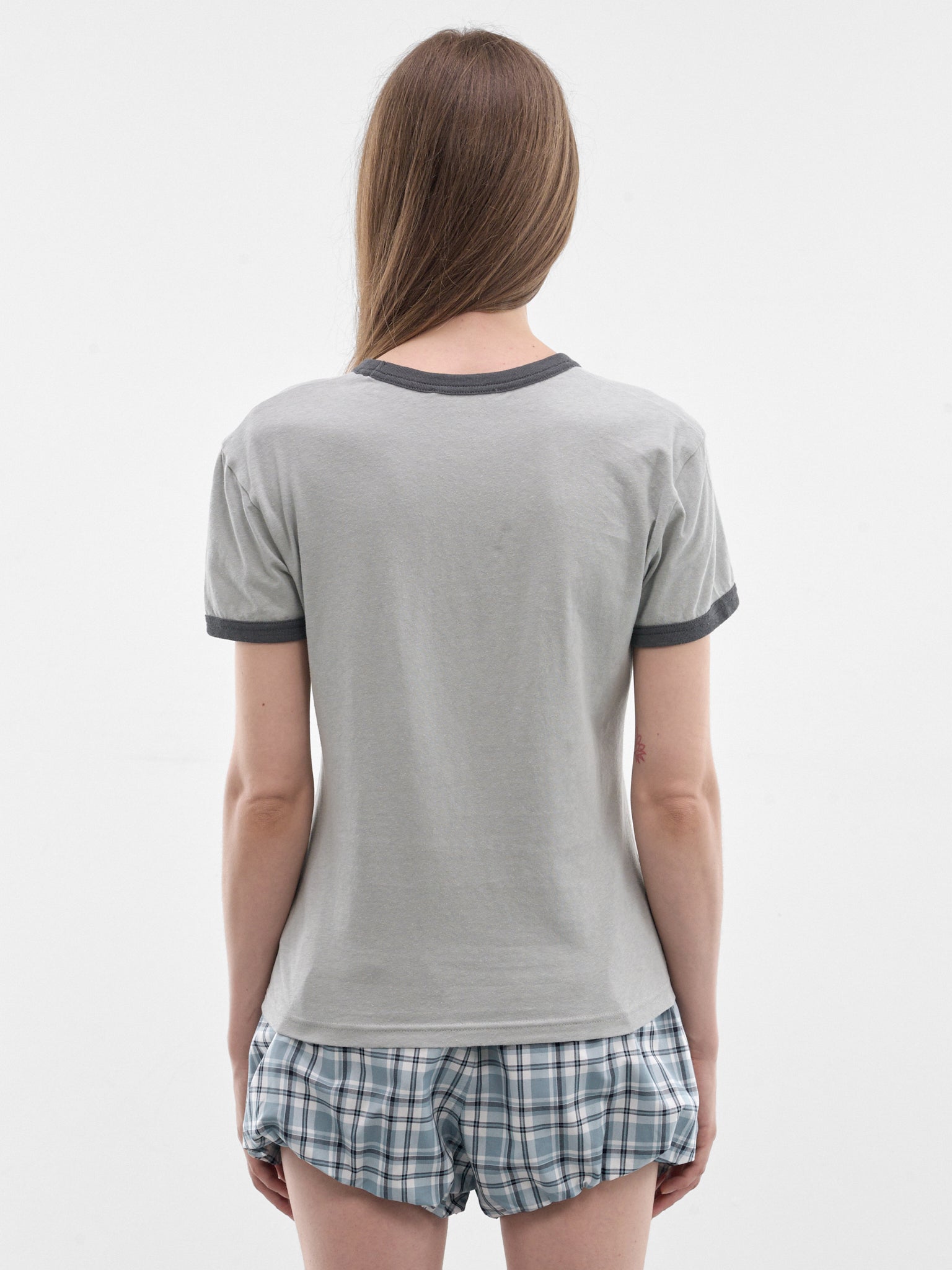 Cotton-Hemp Rose Graphic Tee (RW-WN-TSHI000014-GREY-RED)