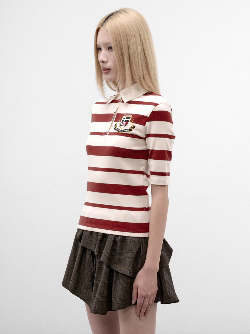 Off-White Striped Rugby Shirt (RW-WN-TSHI000029-RED-ECRU)
