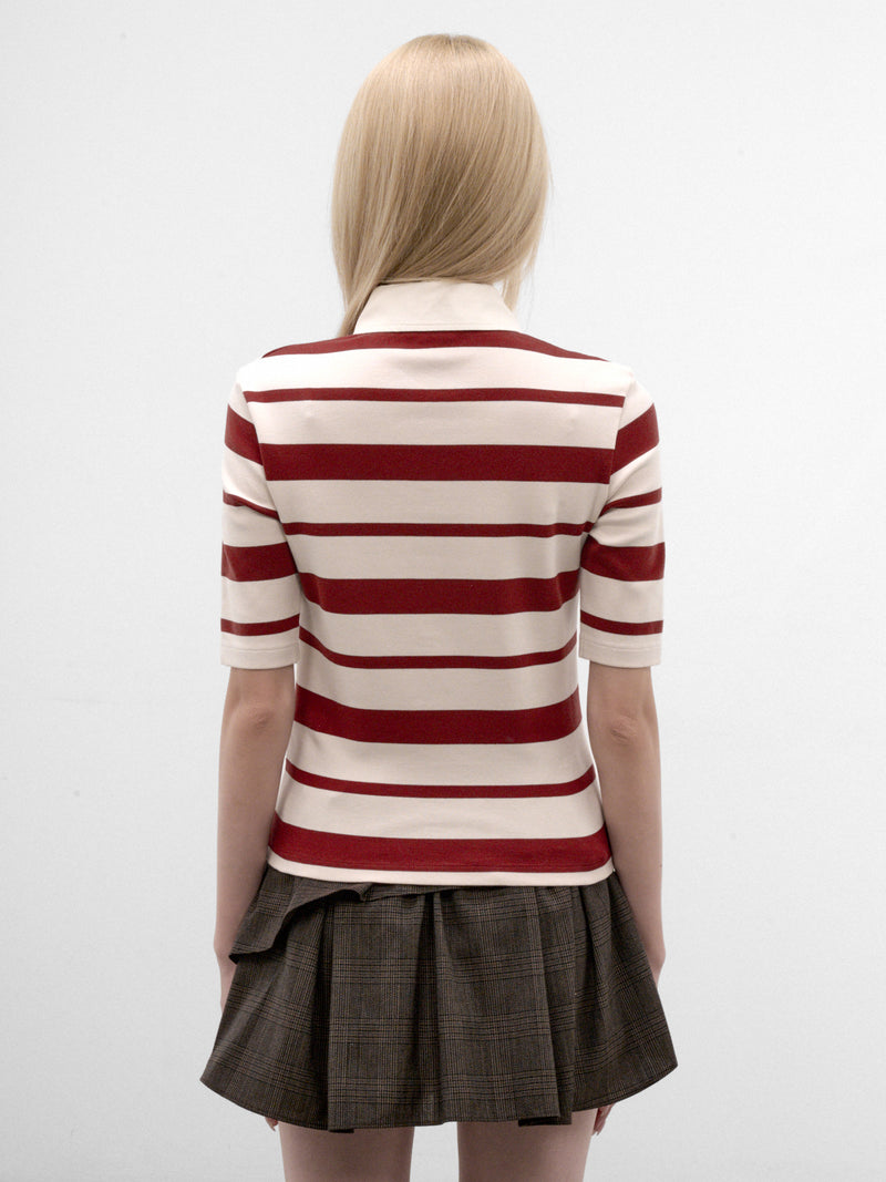 Off-White Striped Rugby Shirt (RW-WN-TSHI000029-RED-ECRU)