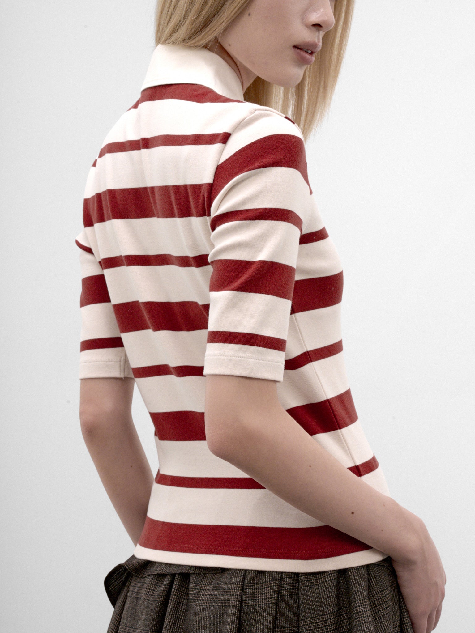 Off-White Striped Rugby Shirt (RW-WN-TSHI000029-RED-ECRU)