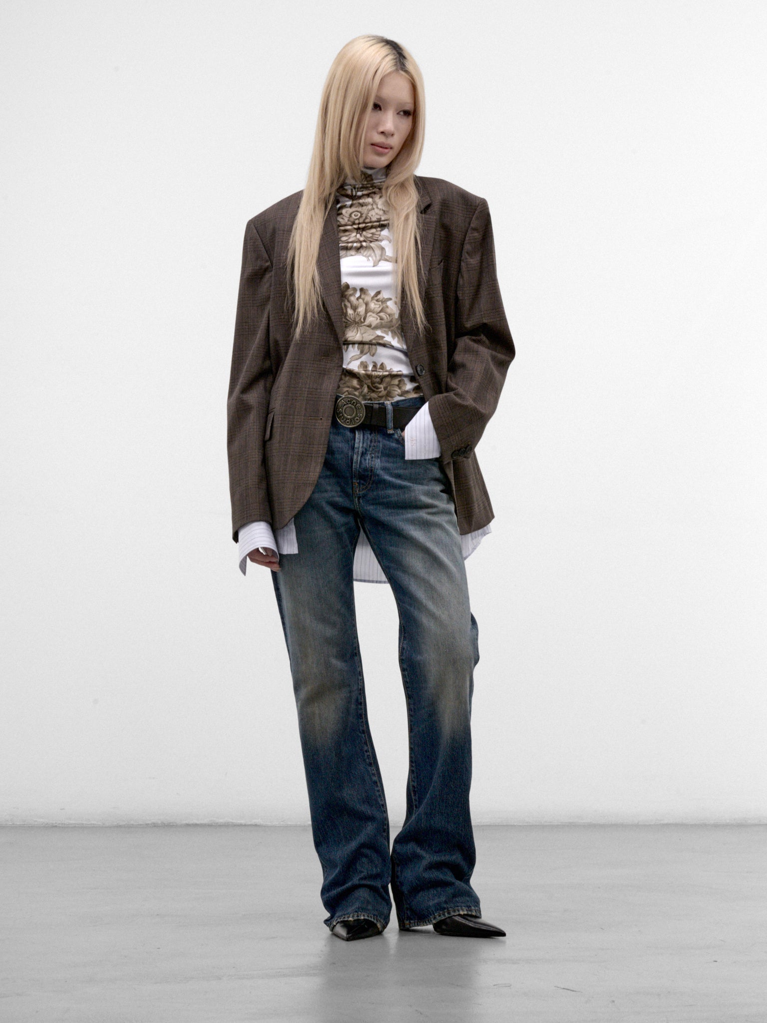 Blue Denim 2009F Straight Jeans (ACNE-STUDIOS-2009F-MID-BLUE-BI)