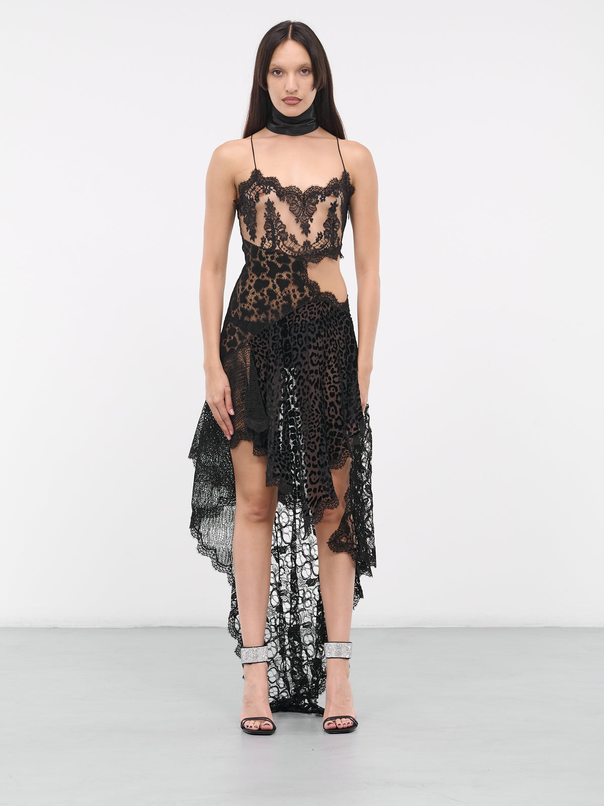 Lace Cut-Out Dress (RWT112-RP001-BLACK)