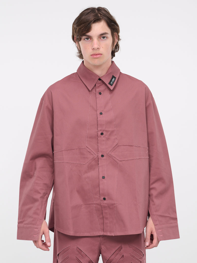 Patched Overshirt (S-01FG-DUSTY-PINK)