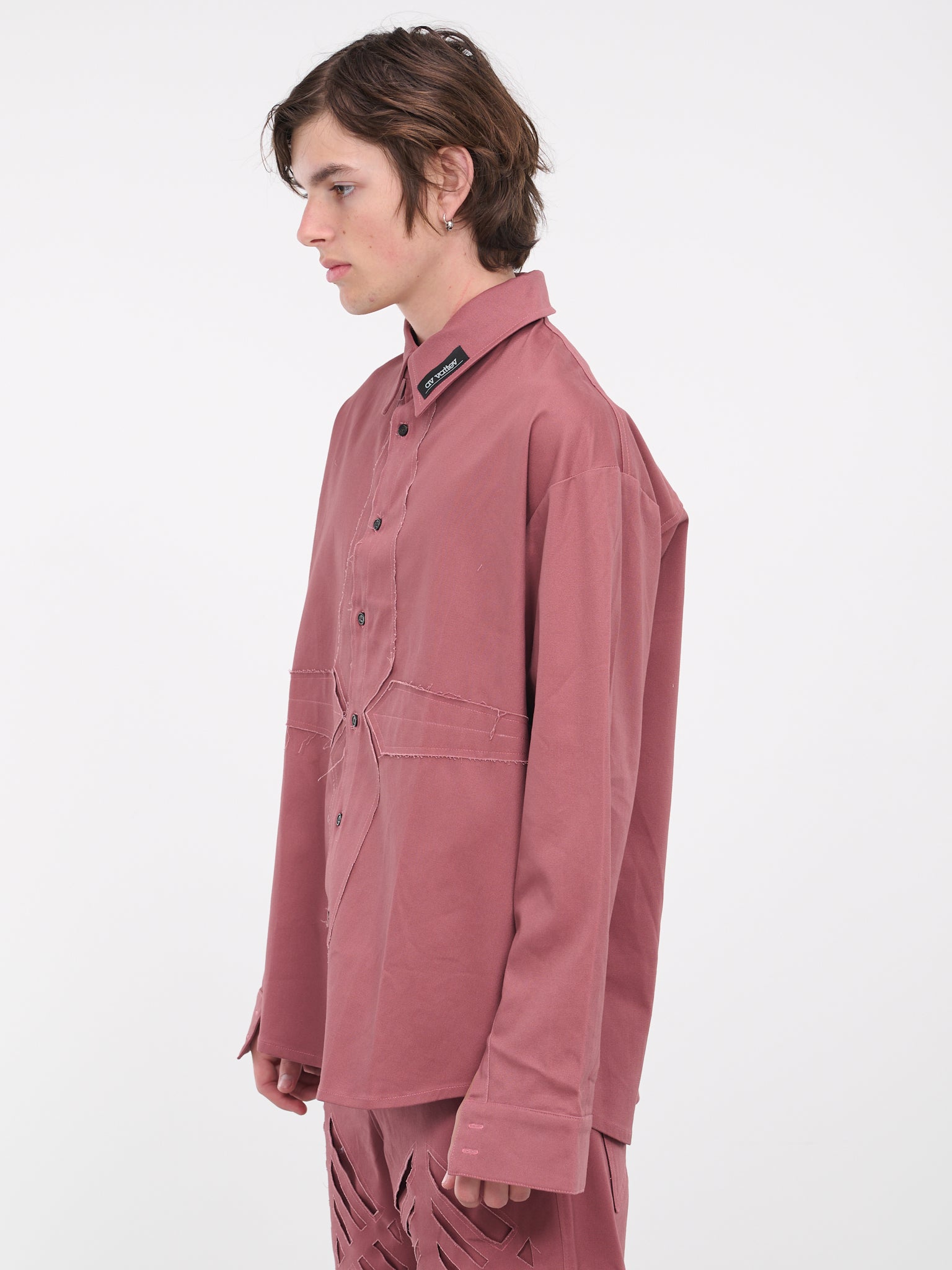 Patched Overshirt (S-01FG-DUSTY-PINK)