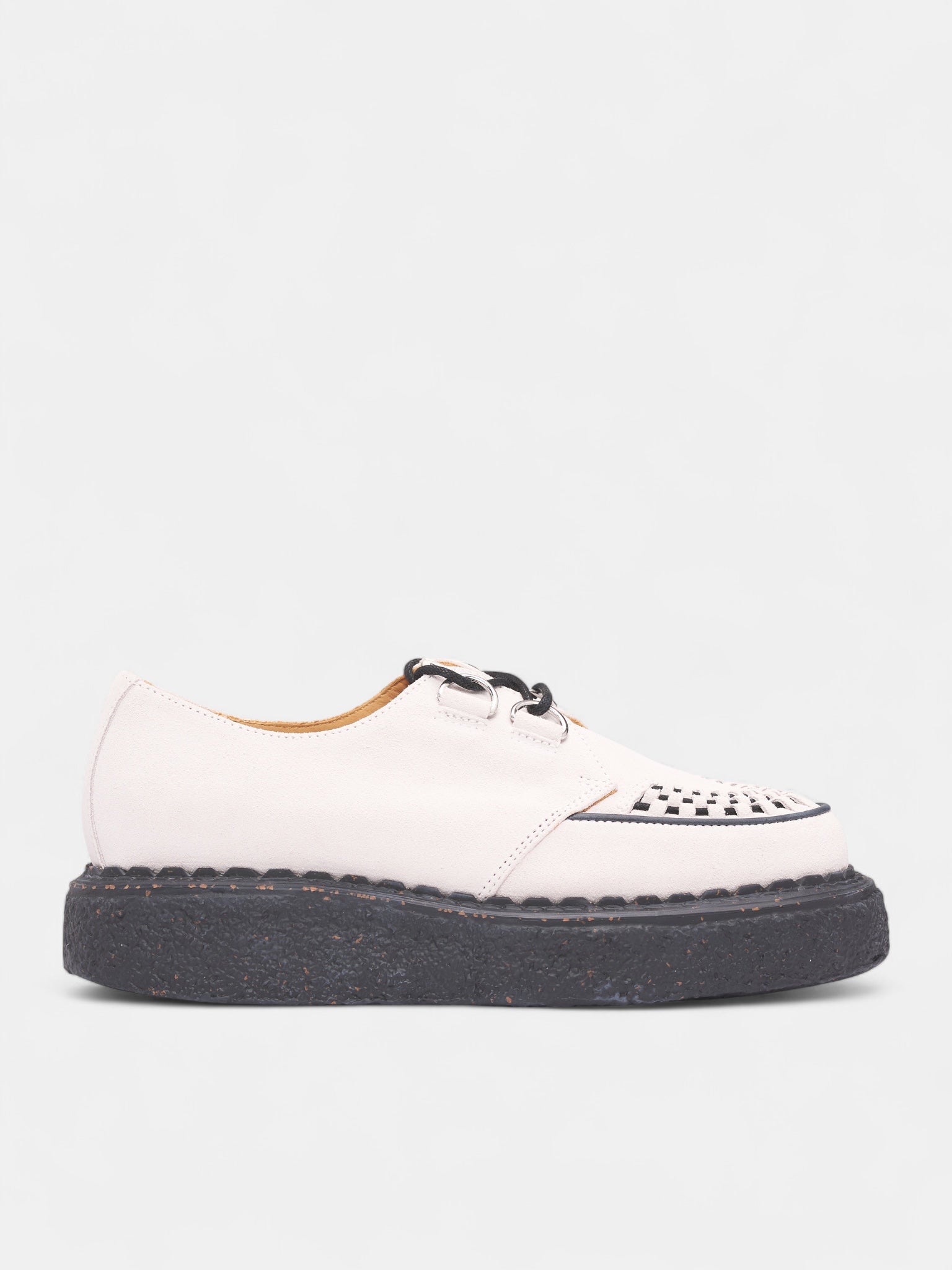David White Suede Creeper Shoes (S14FW710-WHITE)