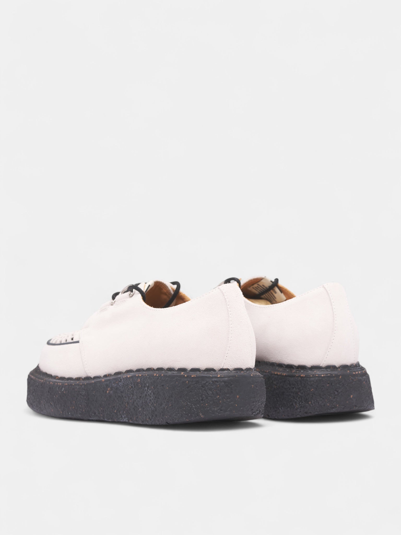 David White Suede Creeper Shoes (S14FW710-WHITE)