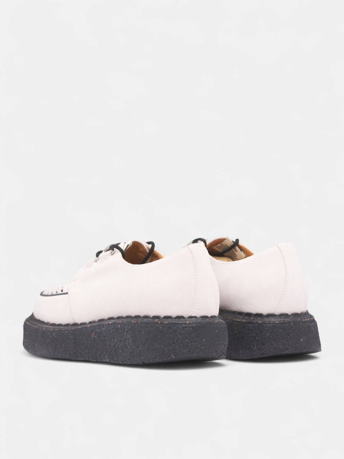 David White Suede Creeper Shoes (S14FW710-WHITE)