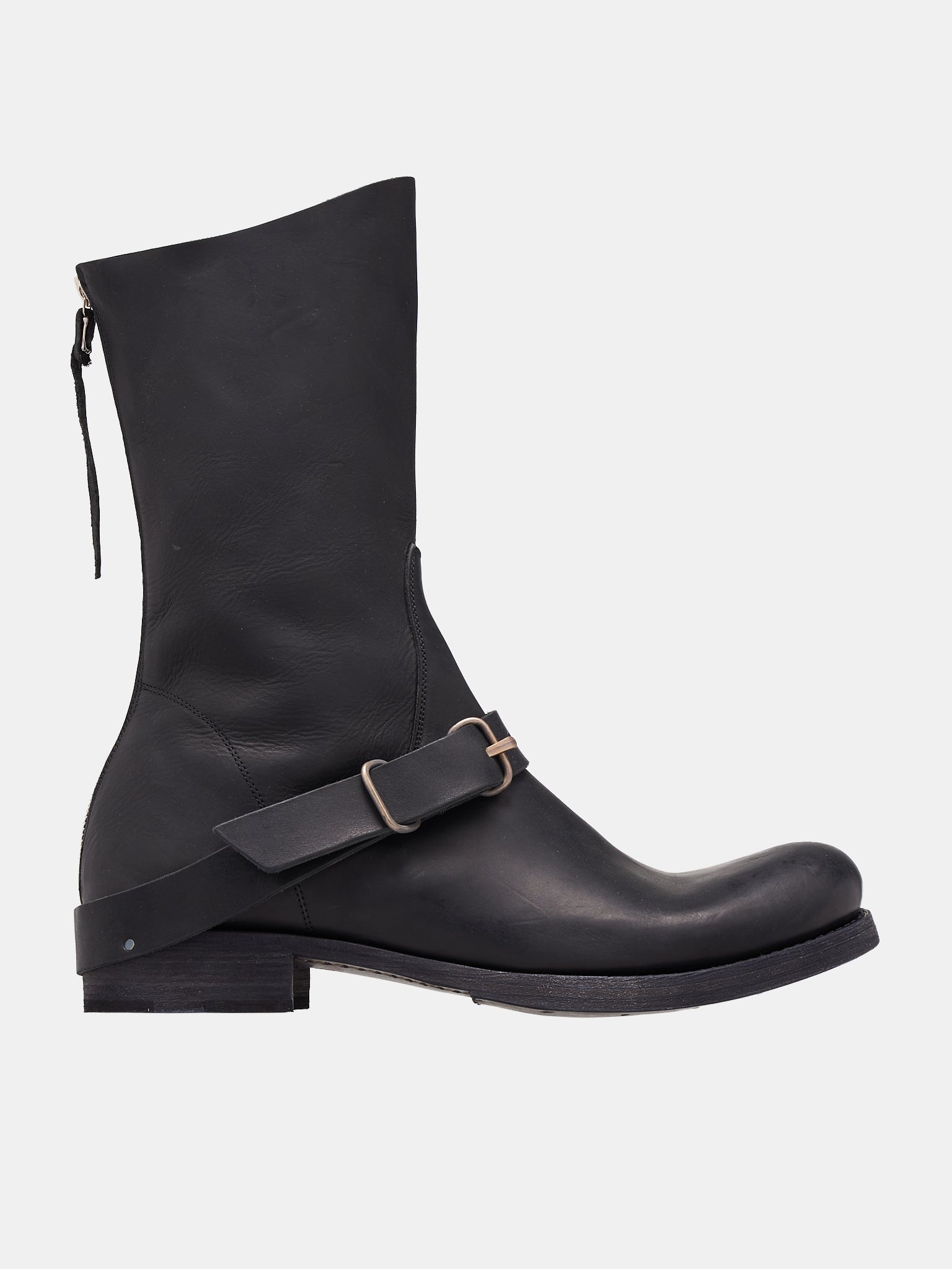 Tall black buckle boots store